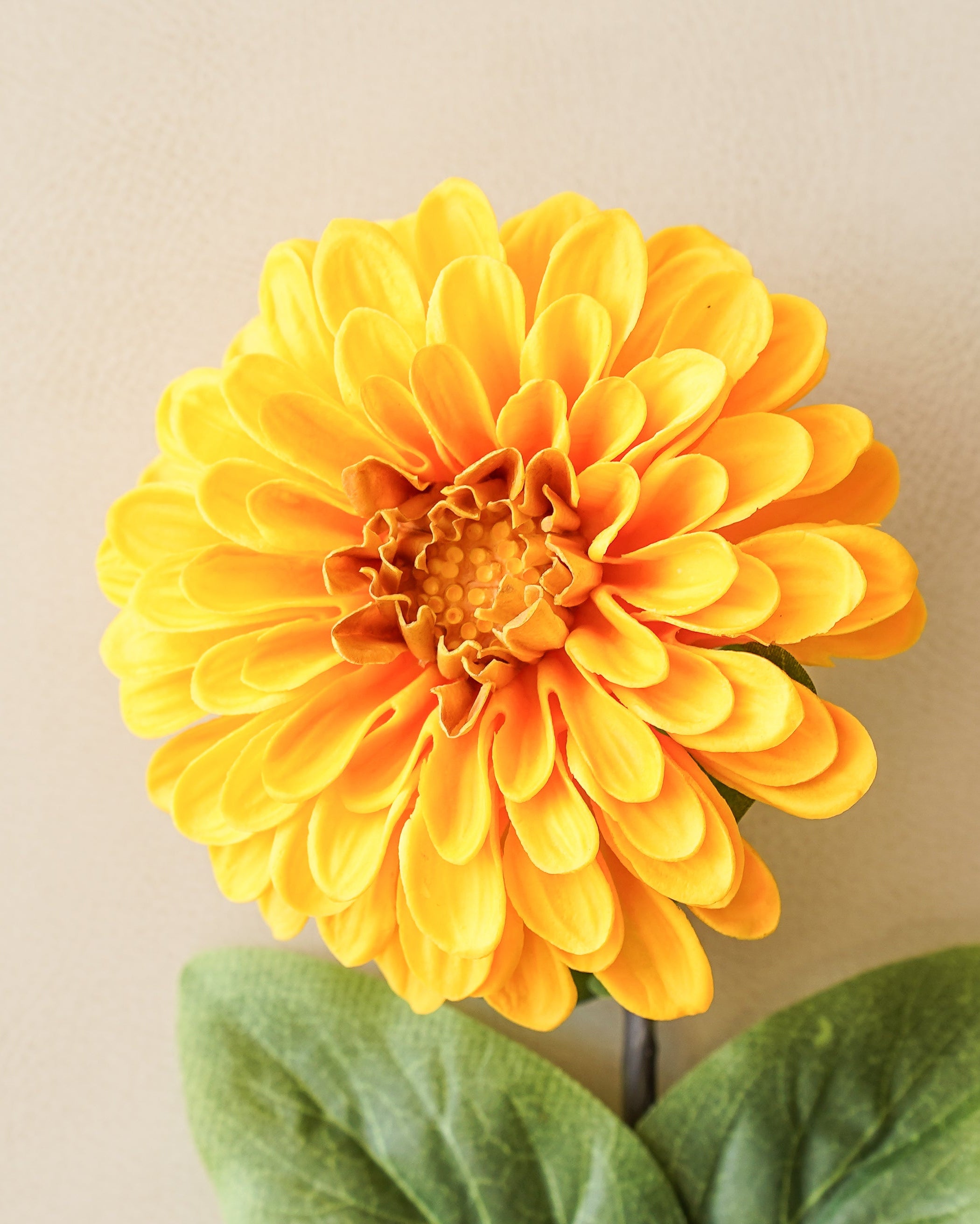 Real Touch Zinnia Bloom | Yellow