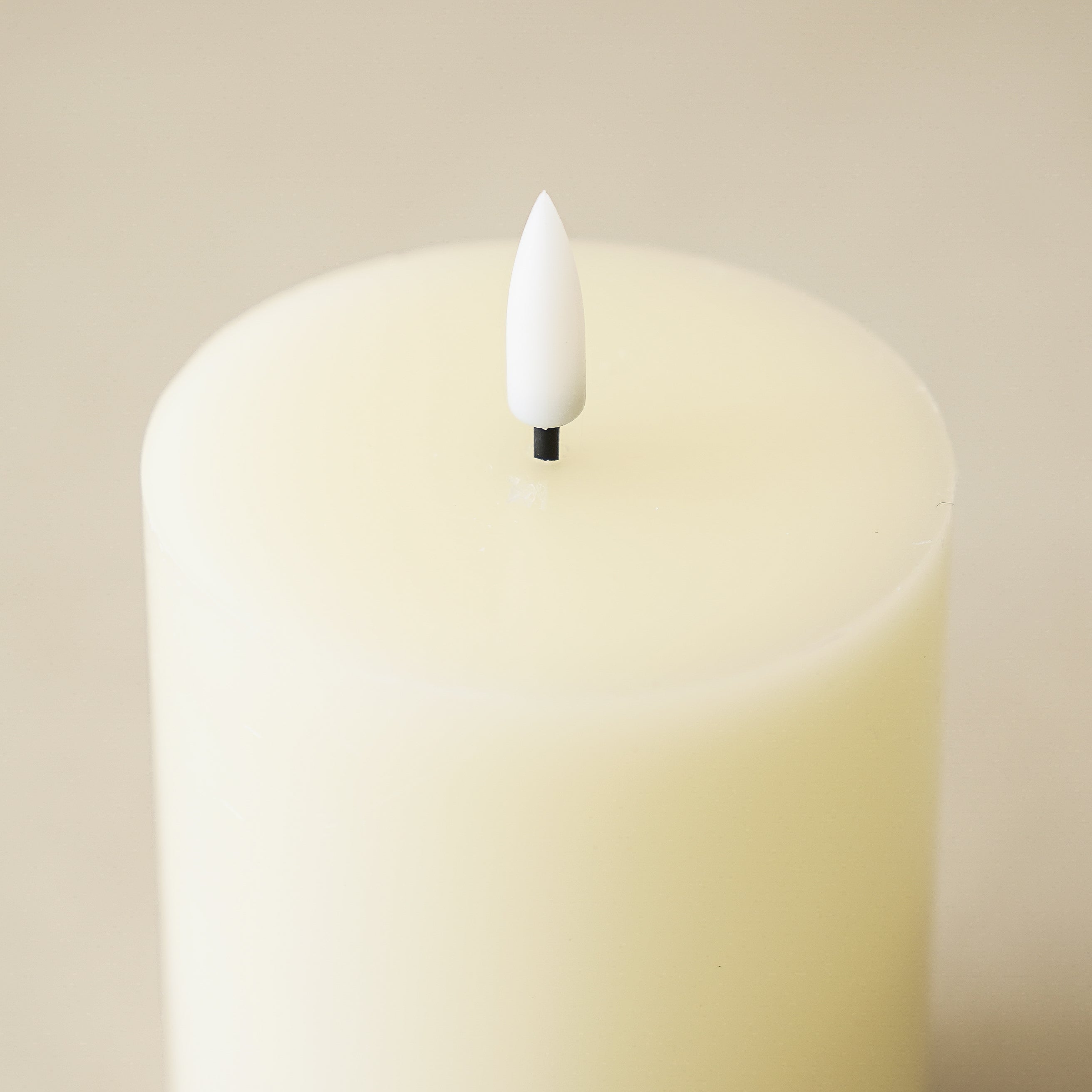 Ivory Flameless Pillar Candles