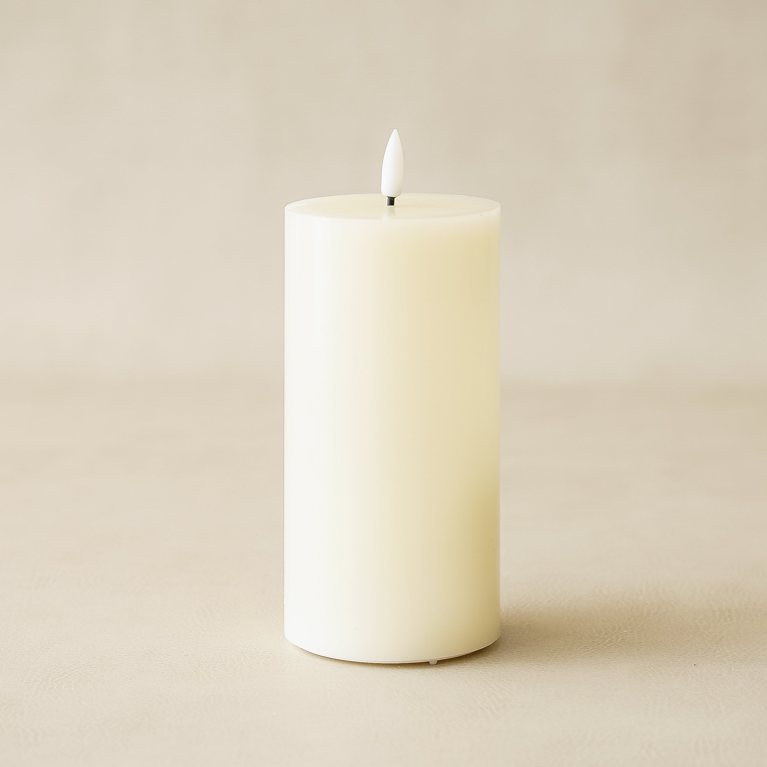 Ivory Flameless Pillar Candles