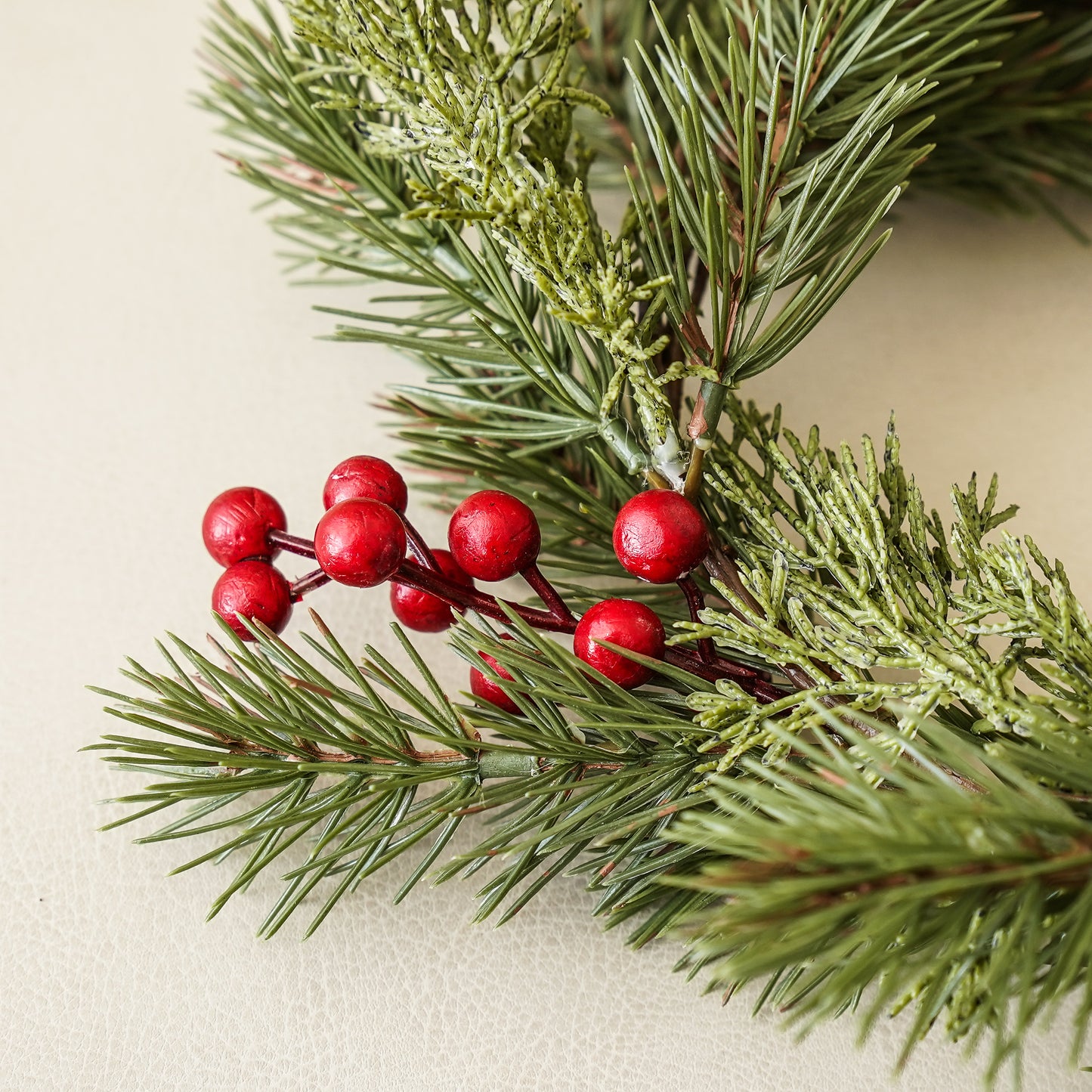 Ella Berry Spruce Garland | 6-Foot Holiday Garland with Red Berries & Pinecones
