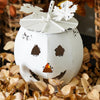 White Jack O' Lantern with Lid