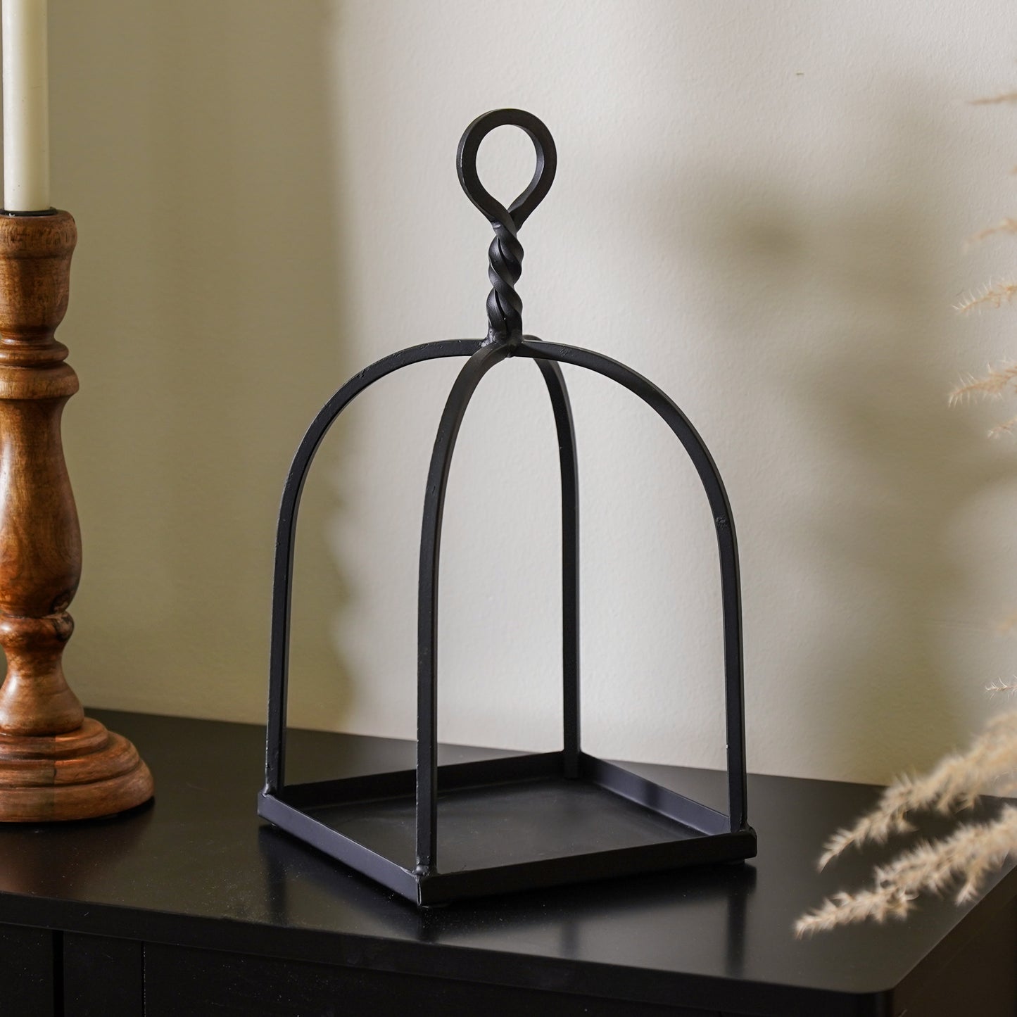 Black Iron Lantern Display