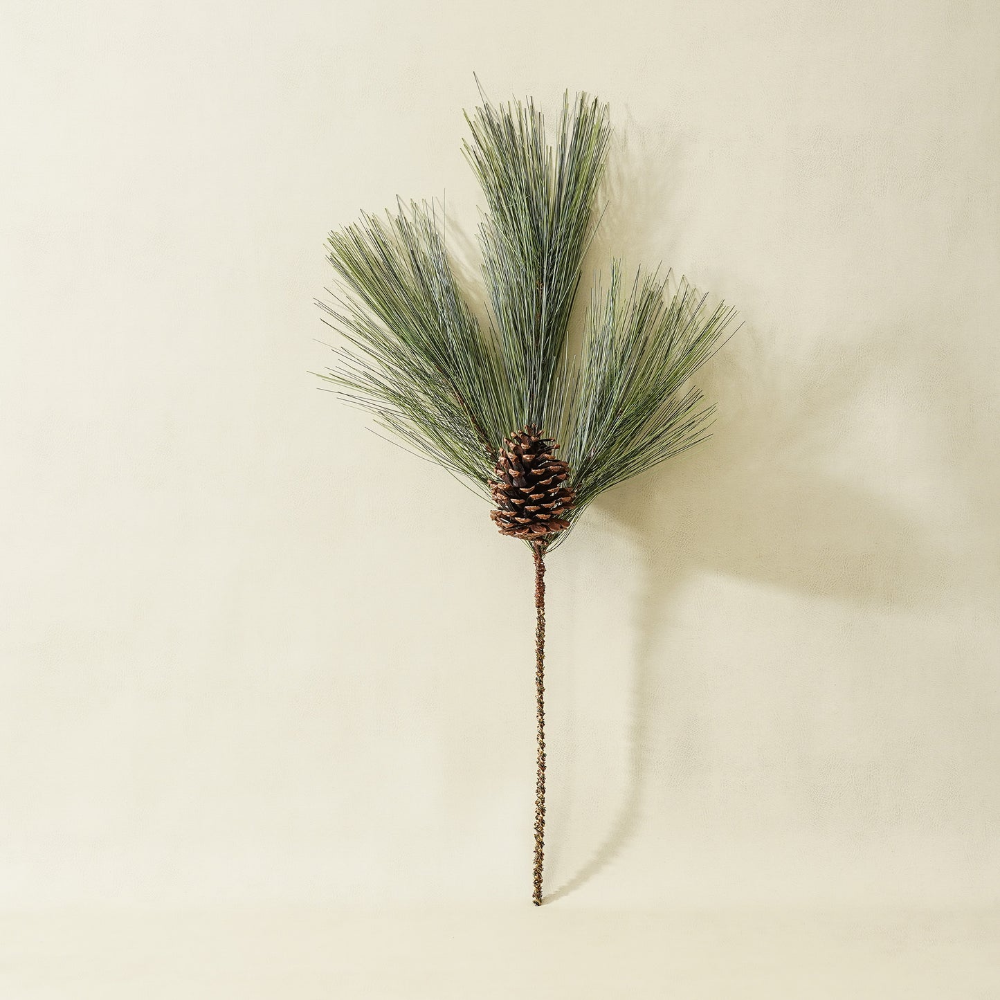 Faux Winter Greenery with Pinecones