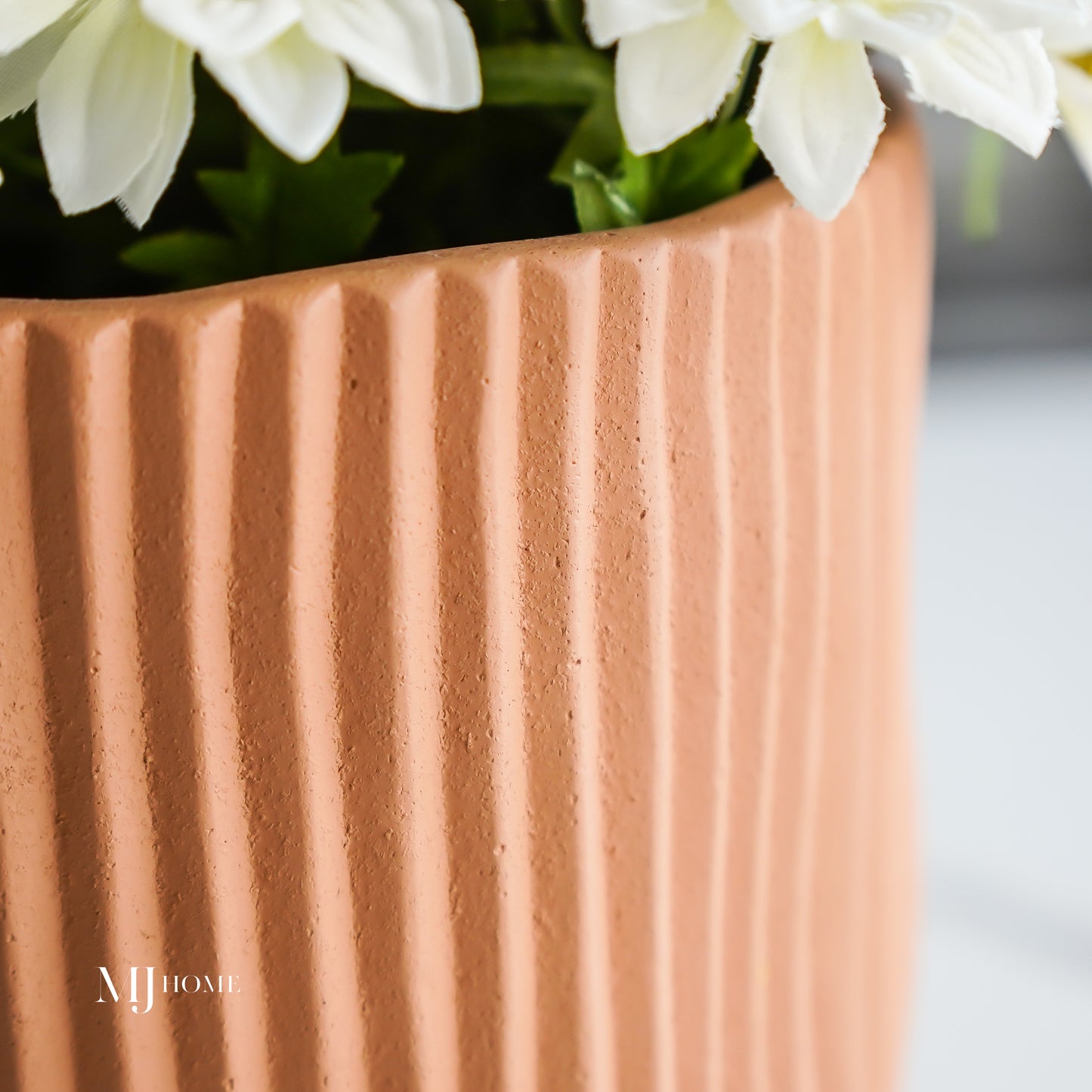 Terra Cotta Ribbed Planter