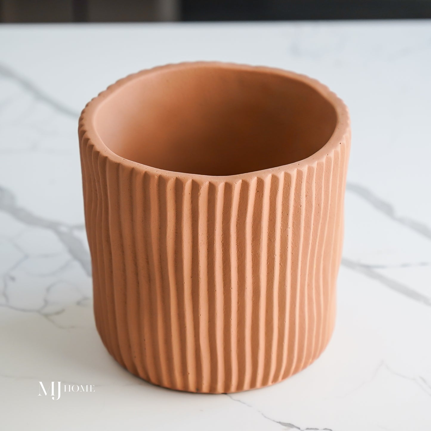 Terra Cotta Ribbed Planter