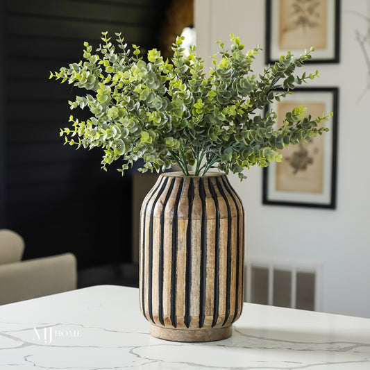 Lims Wood Carved Vase