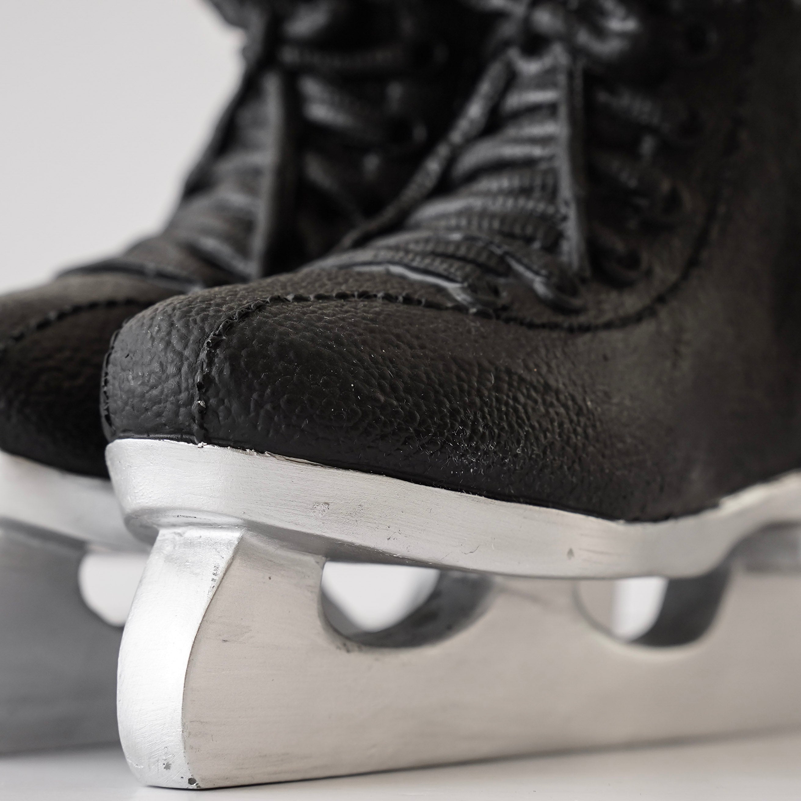 Black Ice Skates with Faux Fur