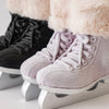 Fuzzy Pink Ice Skates Planter | Faux Fur Trim