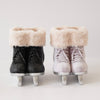 Black Ice Skates with Faux Fur | Decorative Container