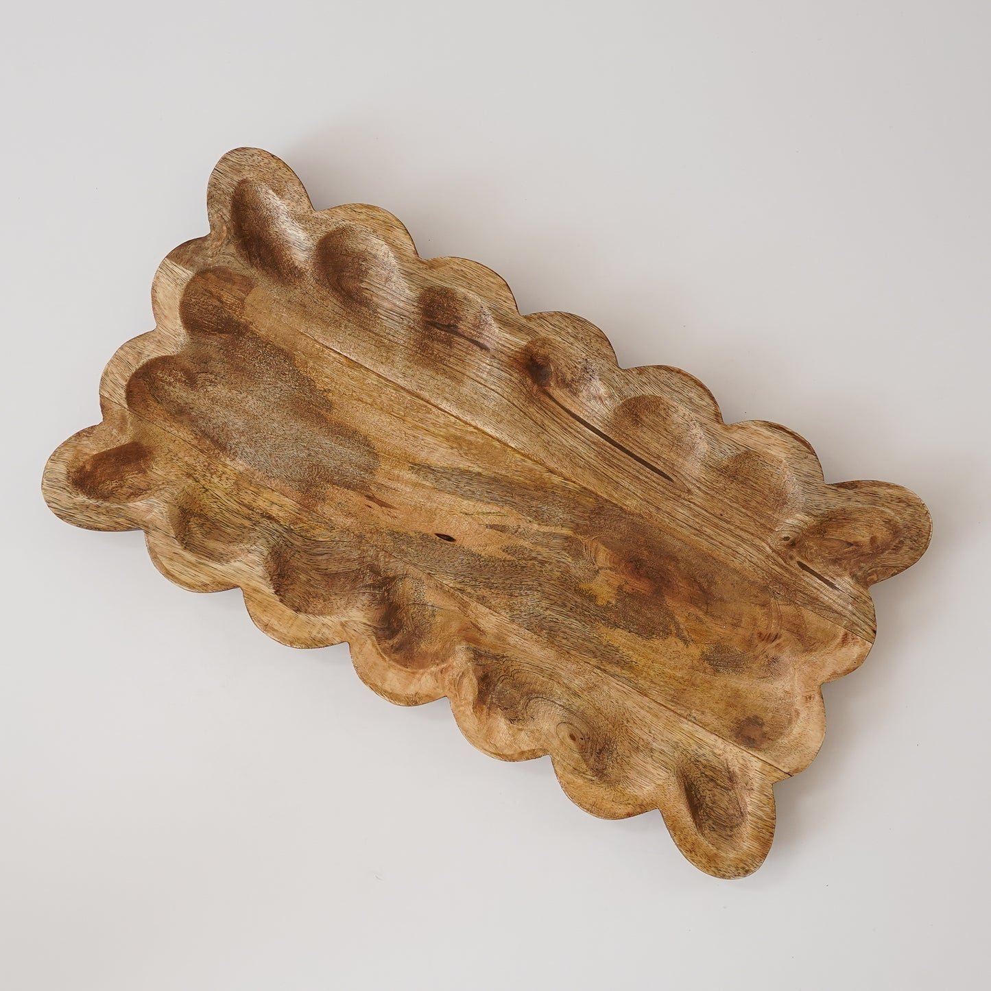 Careen Scalloped Wood Tray