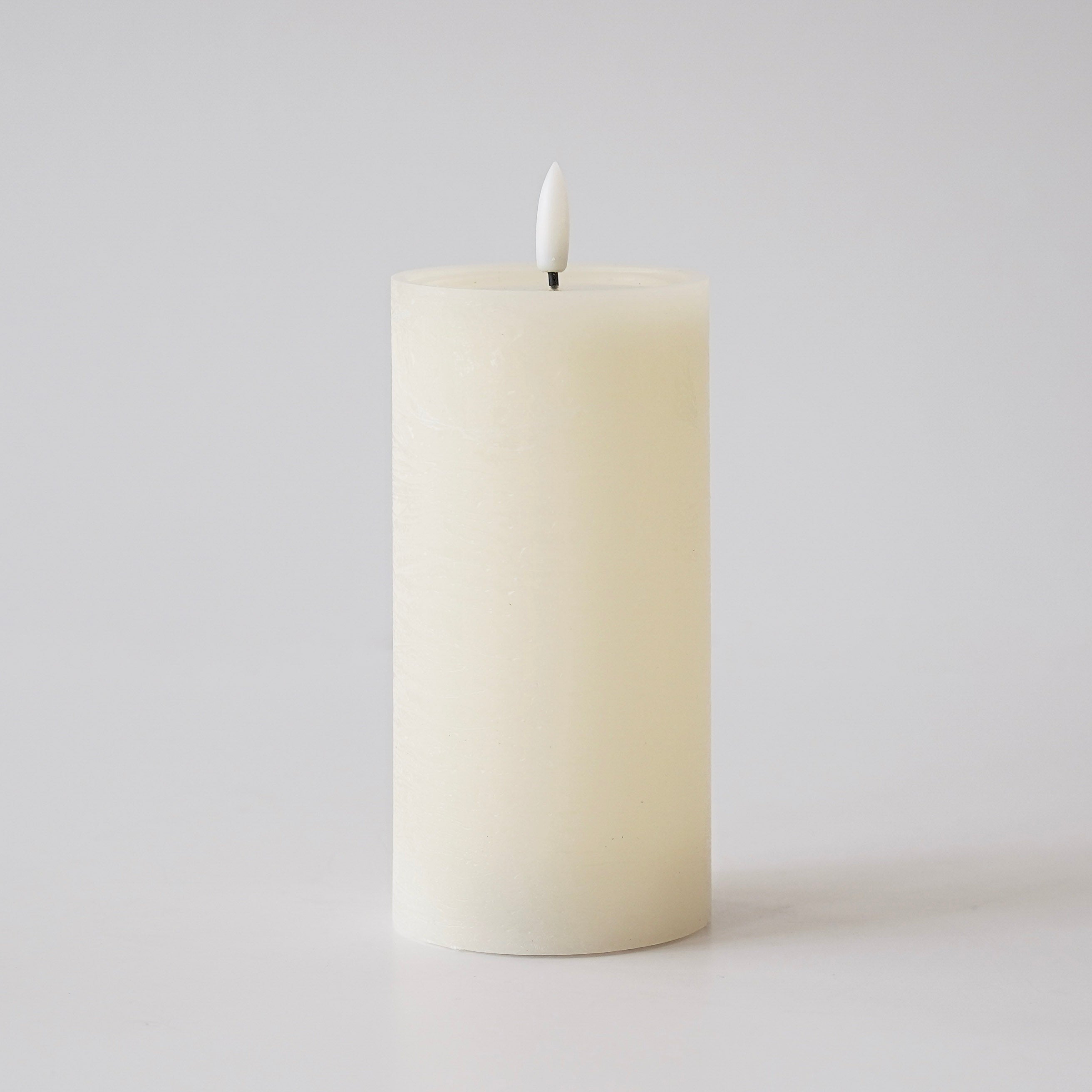 Textured Ivory Melting Effect Flameless Candle