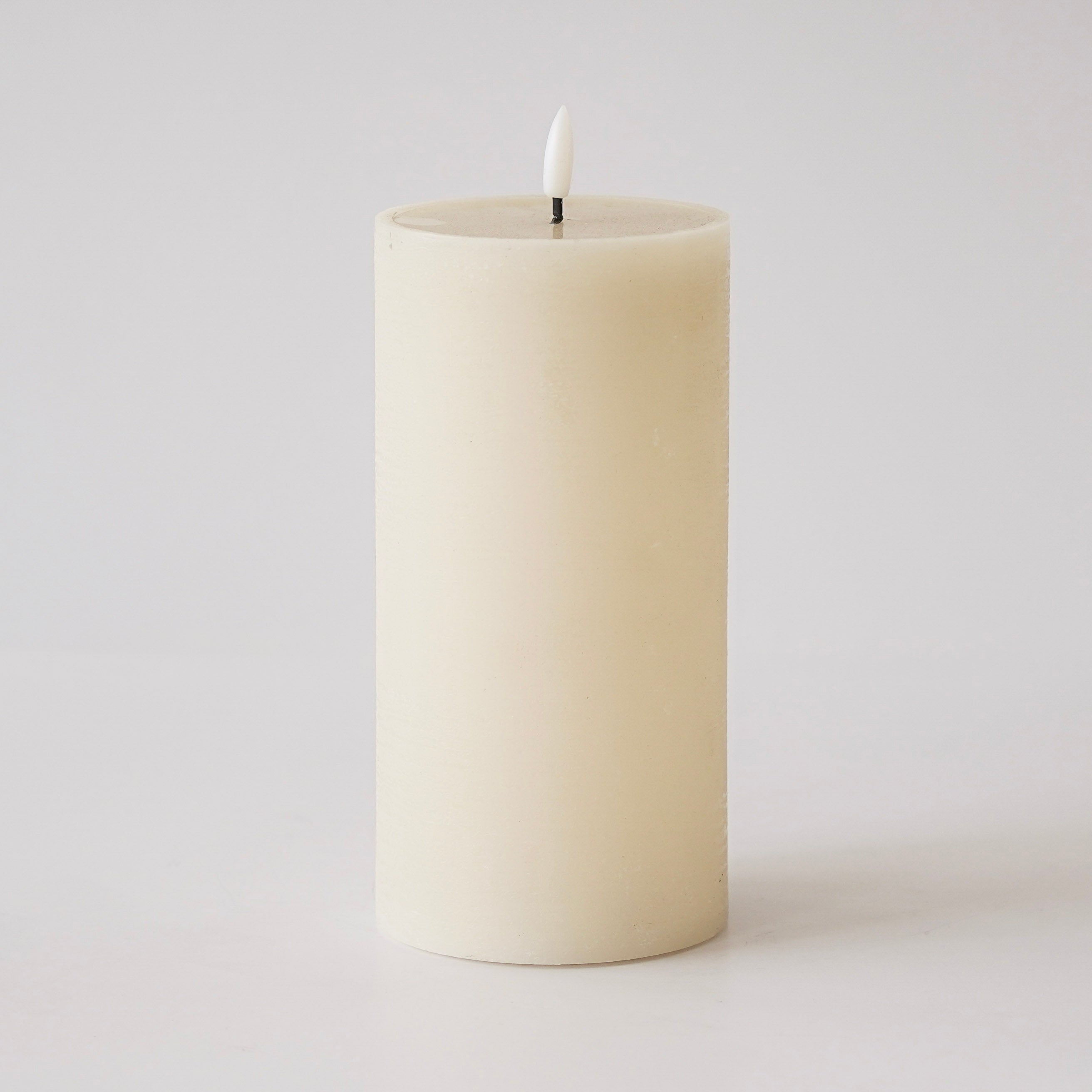Textured Ivory Melting Effect Flameless Candle