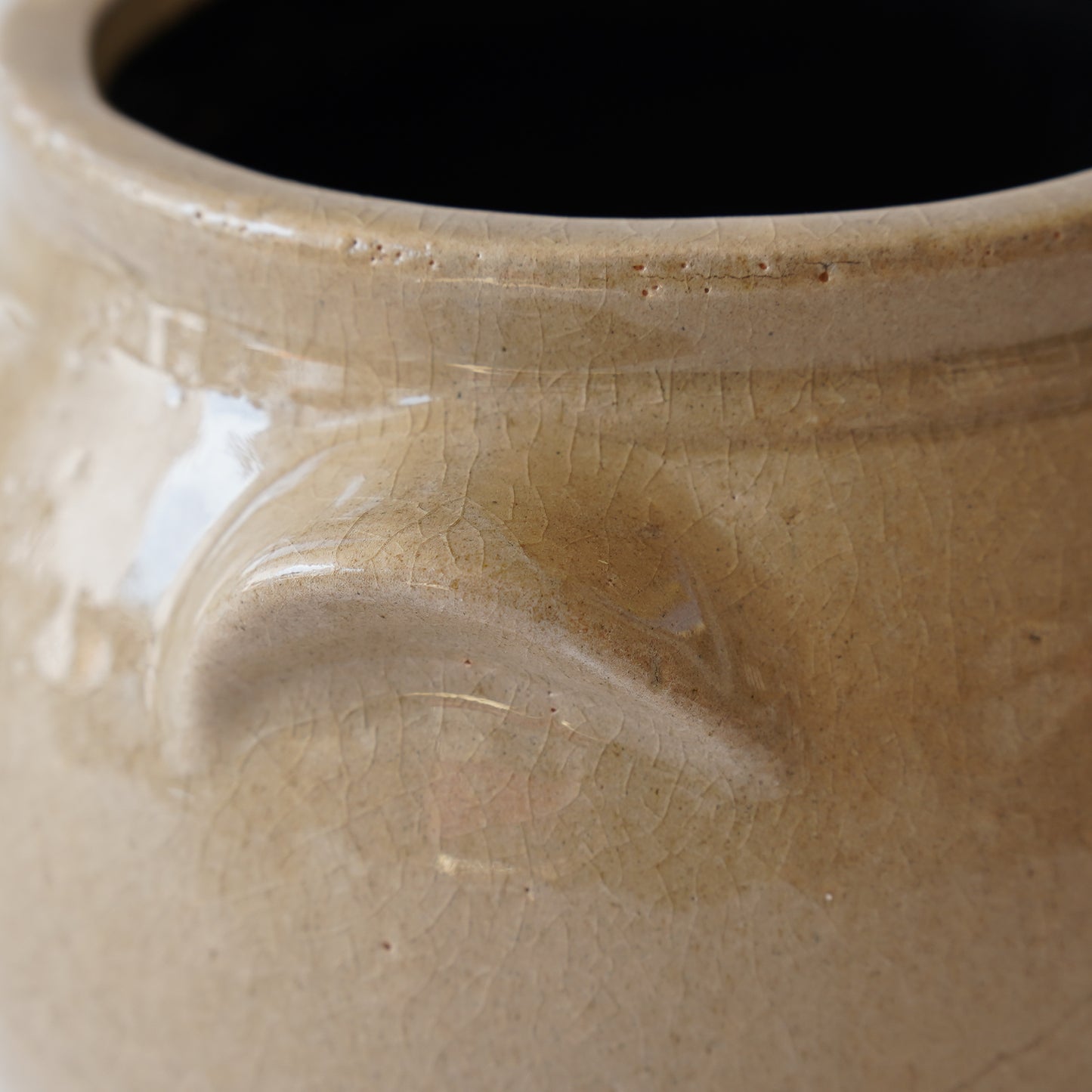 Whisper Ceramic Beige Crock | Small