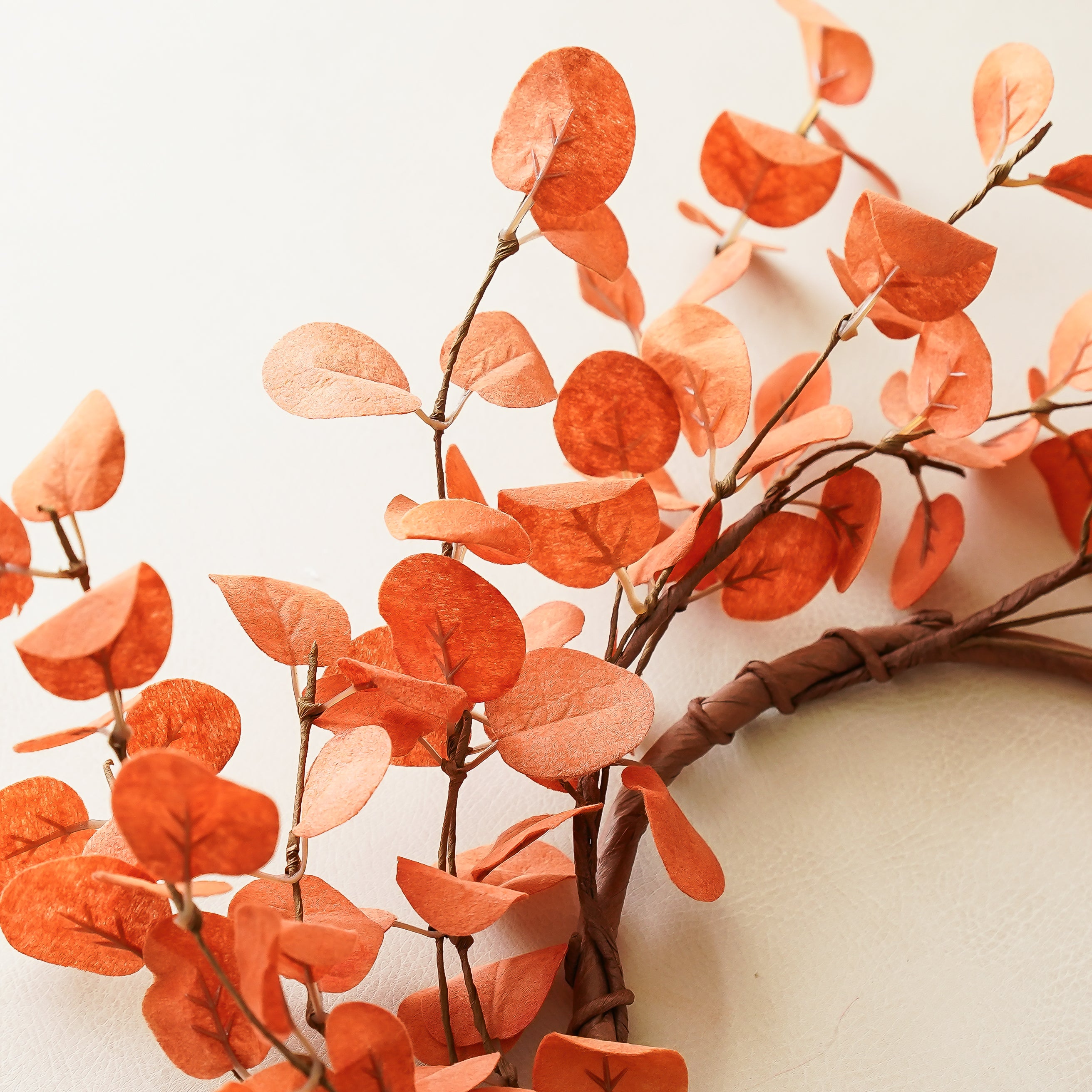 Burnt Orange Penny Eucalyptus Candle Ring