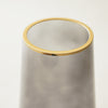 Harlan Smoked Glass Vase | Gold Rim Modern Accent