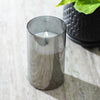 Grey Glass Flameless Candle