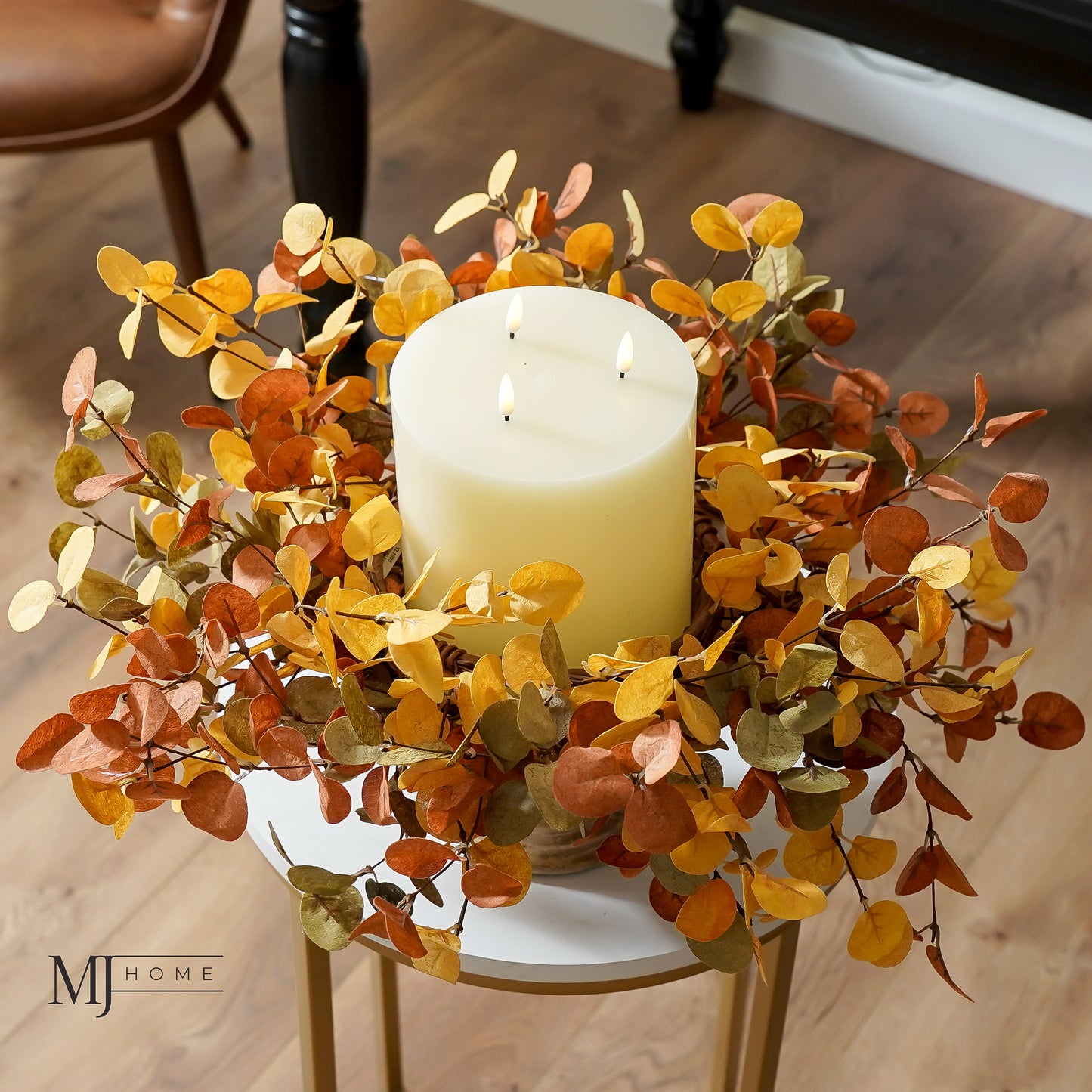 Penny Leaf Candle Ring