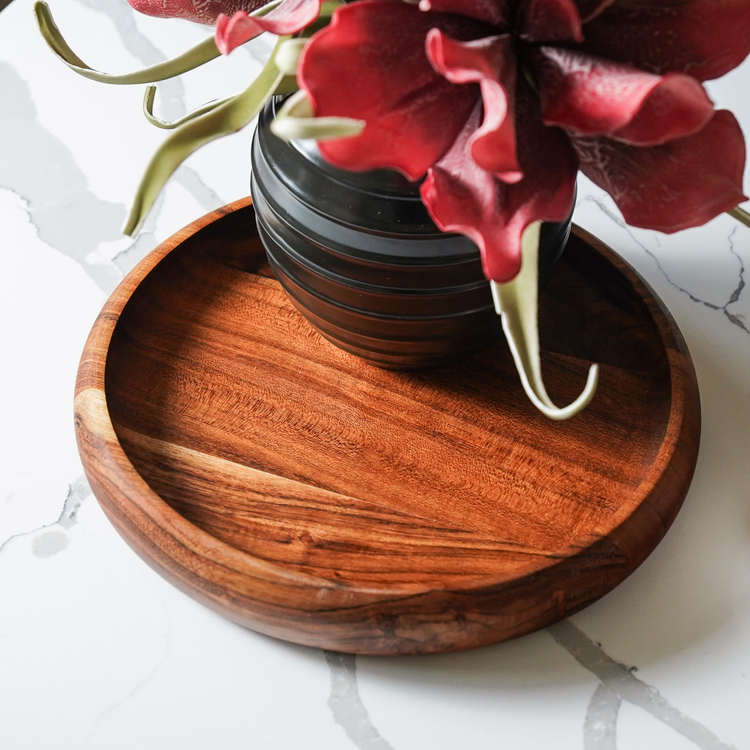 Acacia Round Wood Tray