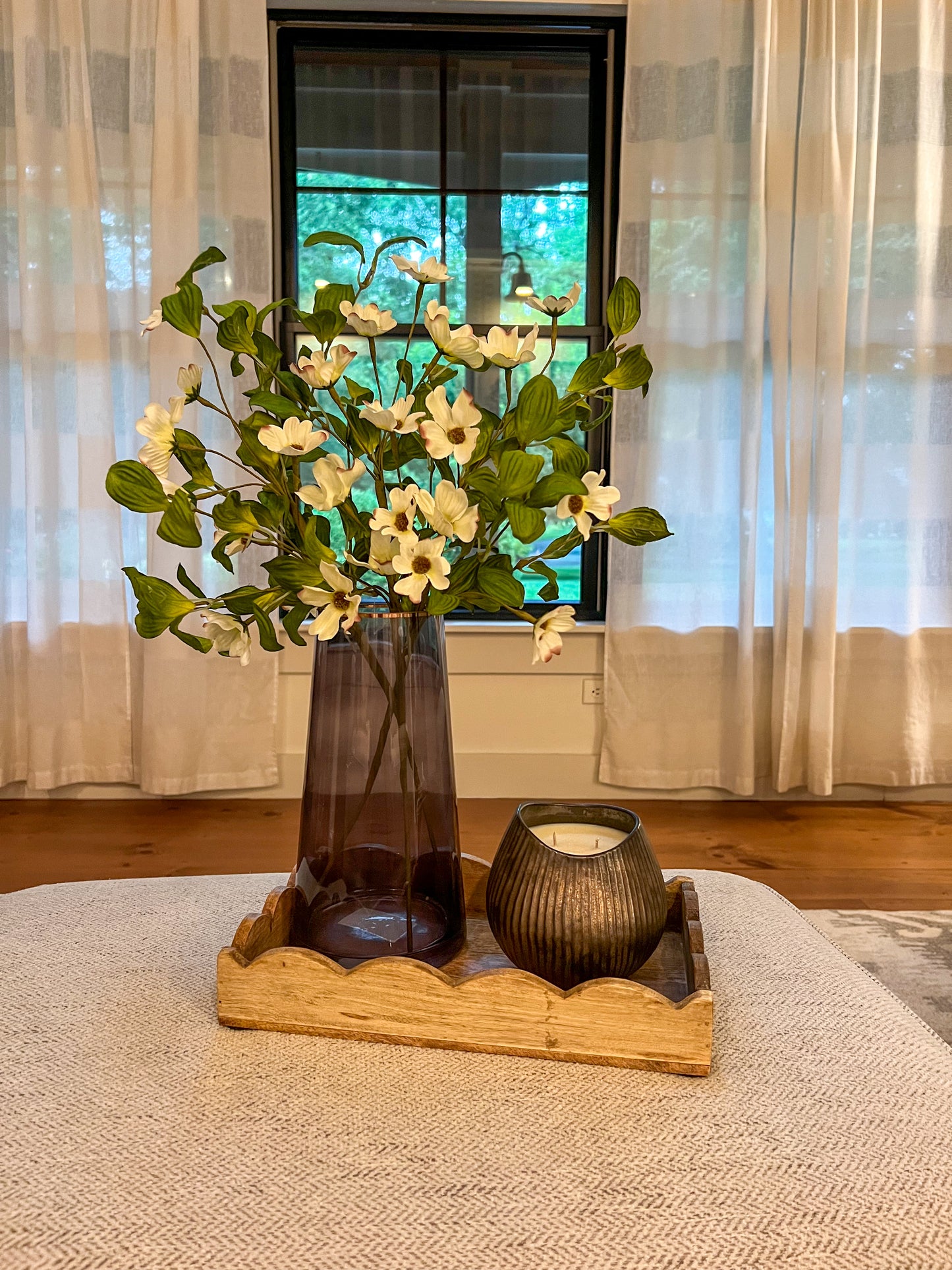 Faux Dogwood Stem | Soft White Florals