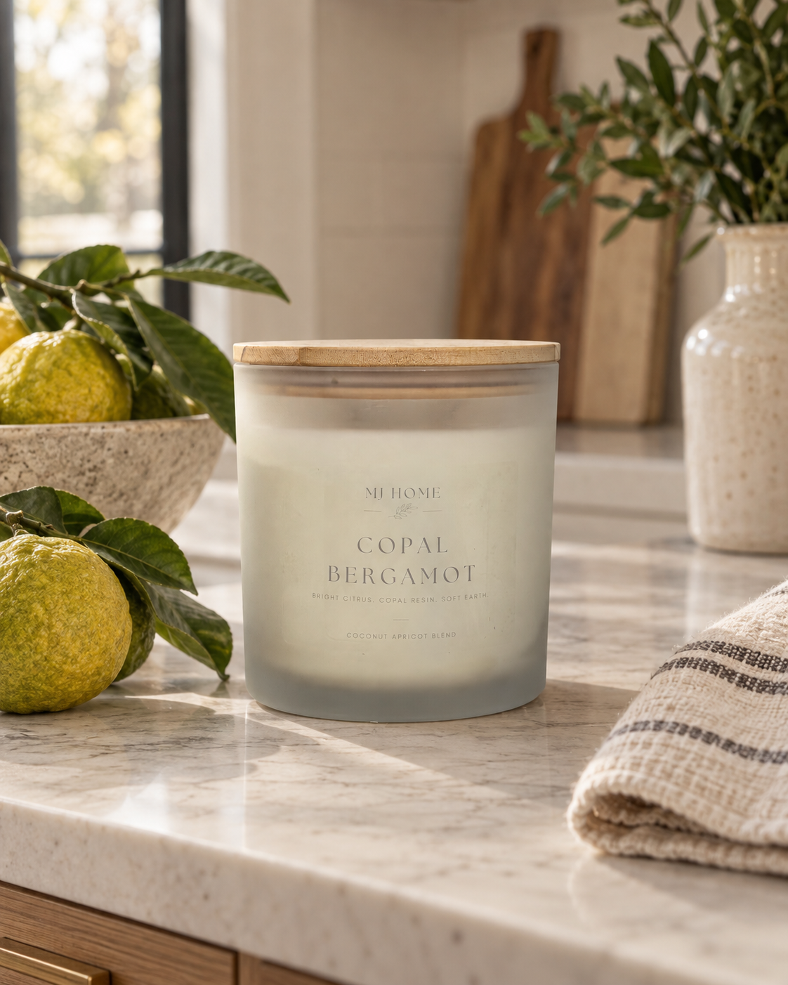 Estate 4-Wick Candle | Coconut Apricot Wax | Copal Bergamot