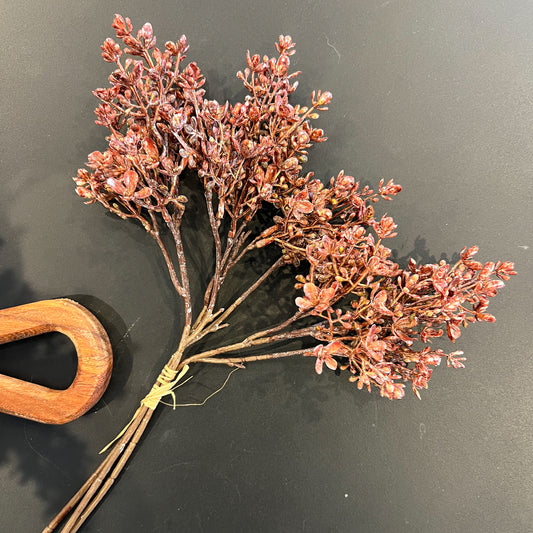 Rustwood Faux Floral Bunch | Powdered Brown Taupe