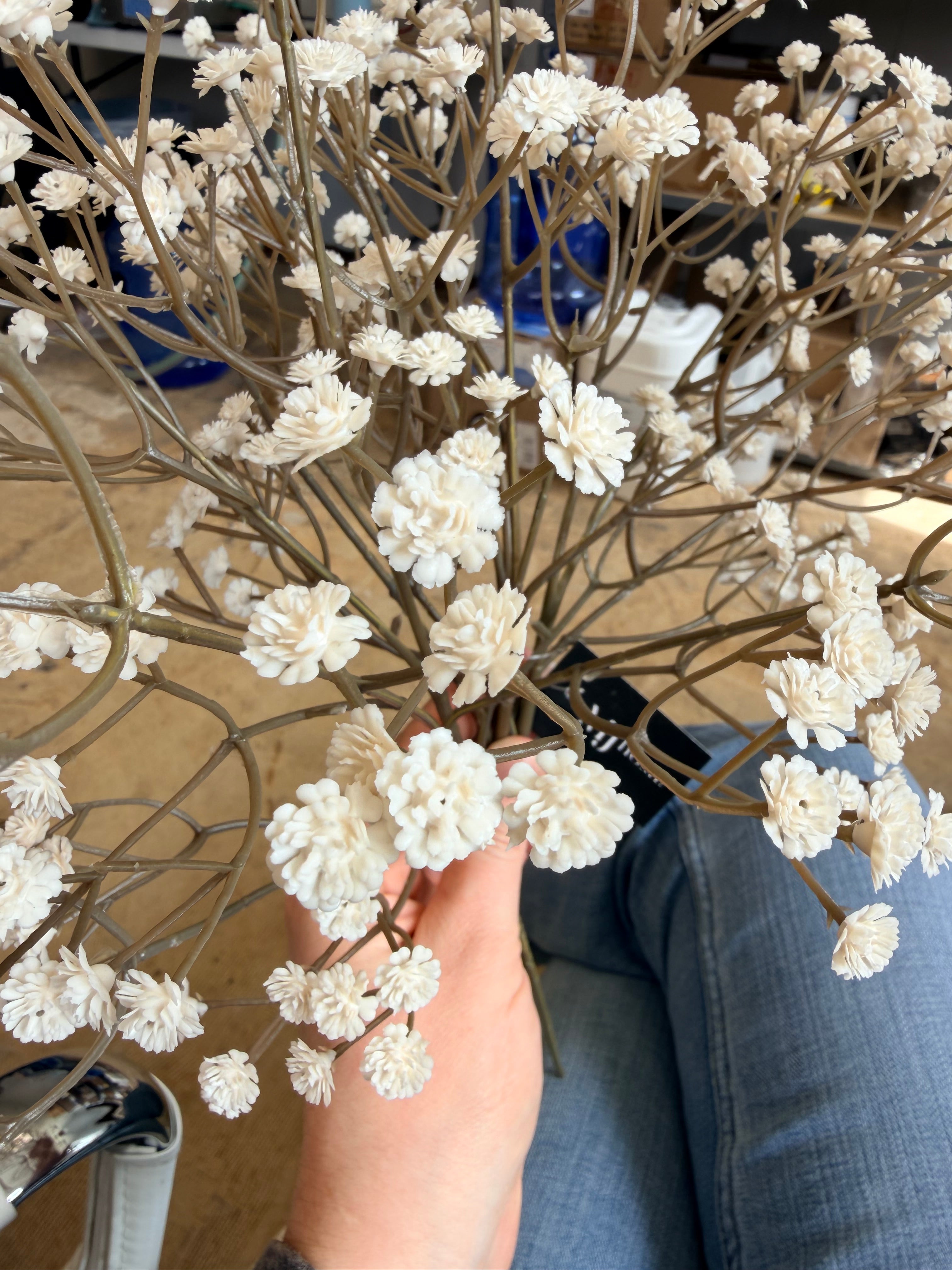 Ivory Real Touch Baby's Breath Bunch | Returning July
