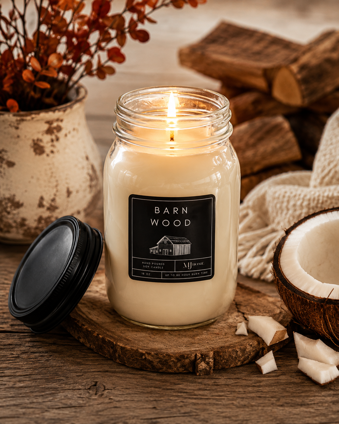 Barn Wood | Mason Jar Candle