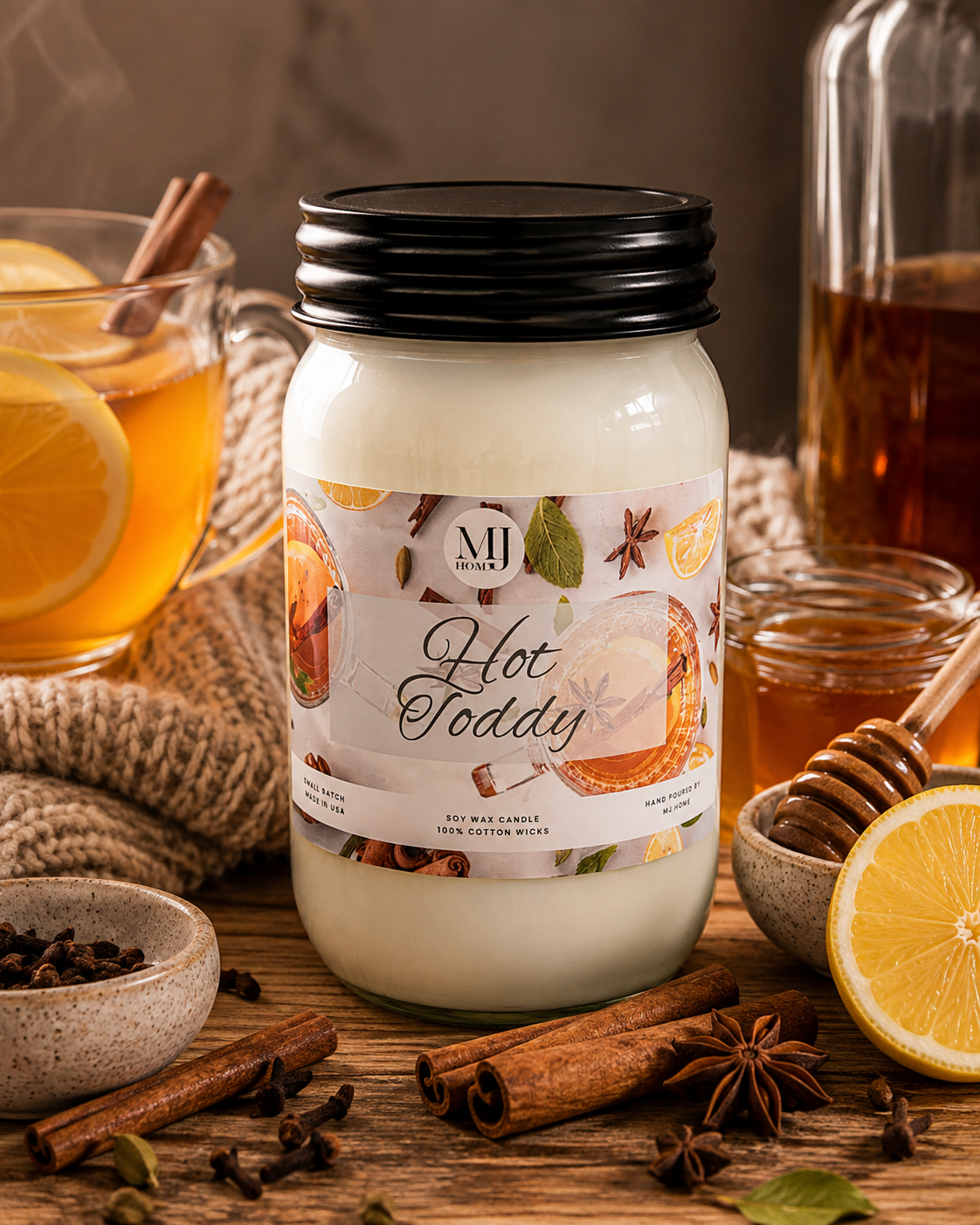 Hot Toddy | Mason Jar Candle