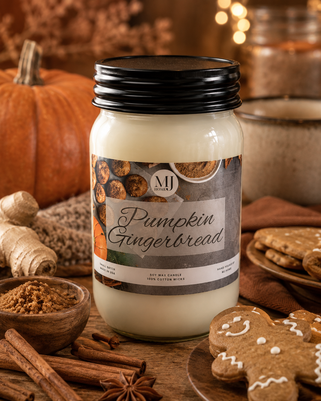Pumpkin Gingerbread | Mason Jar Candle