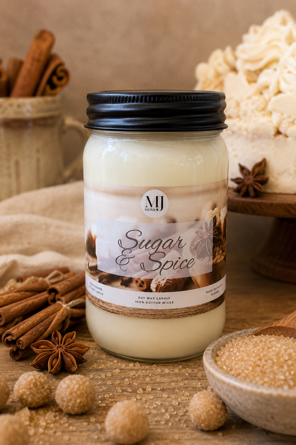 Sugar + Spice | Mason Jar Candle