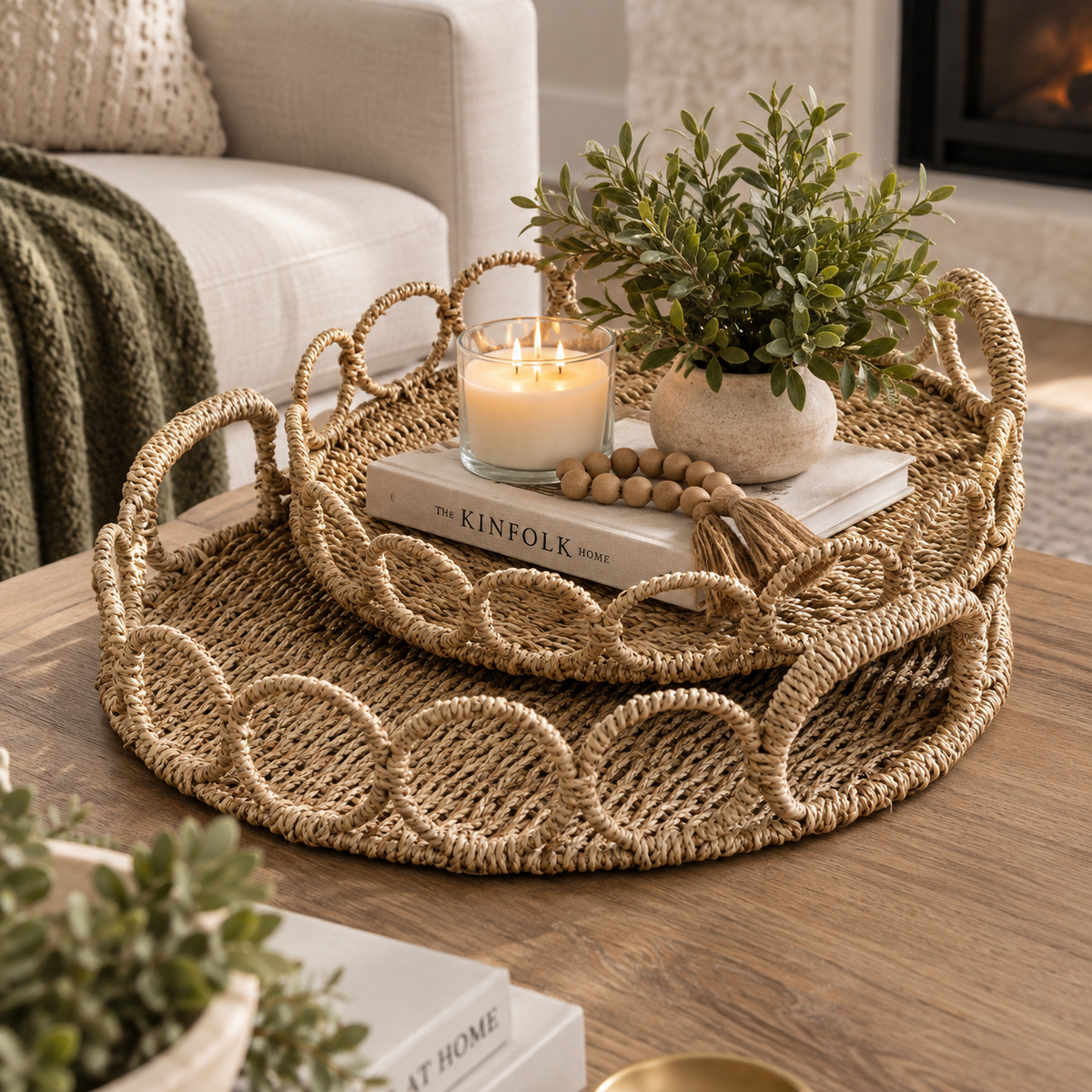Fendrix Handwoven Seagrass Tray