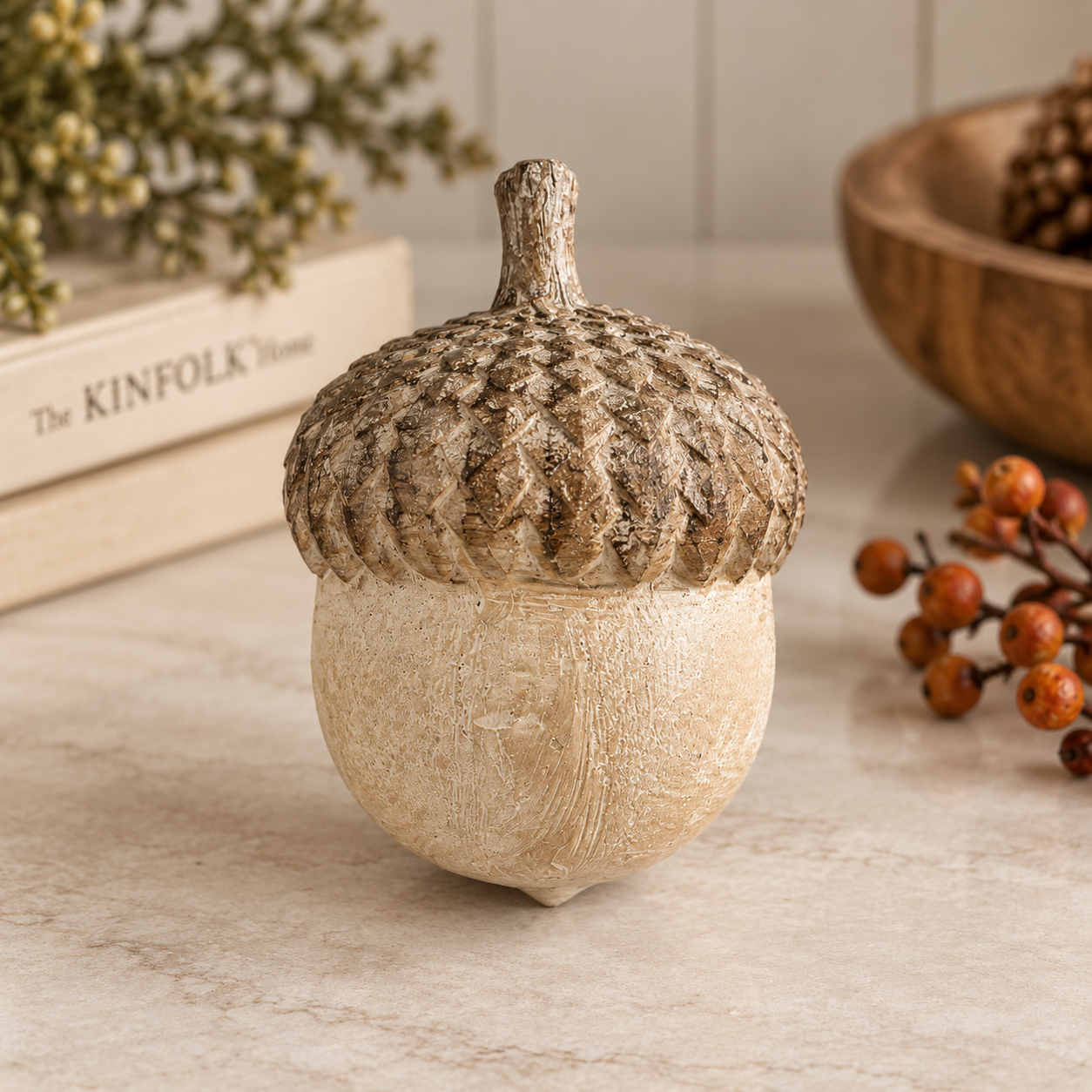 Weathered Ivory Acorn