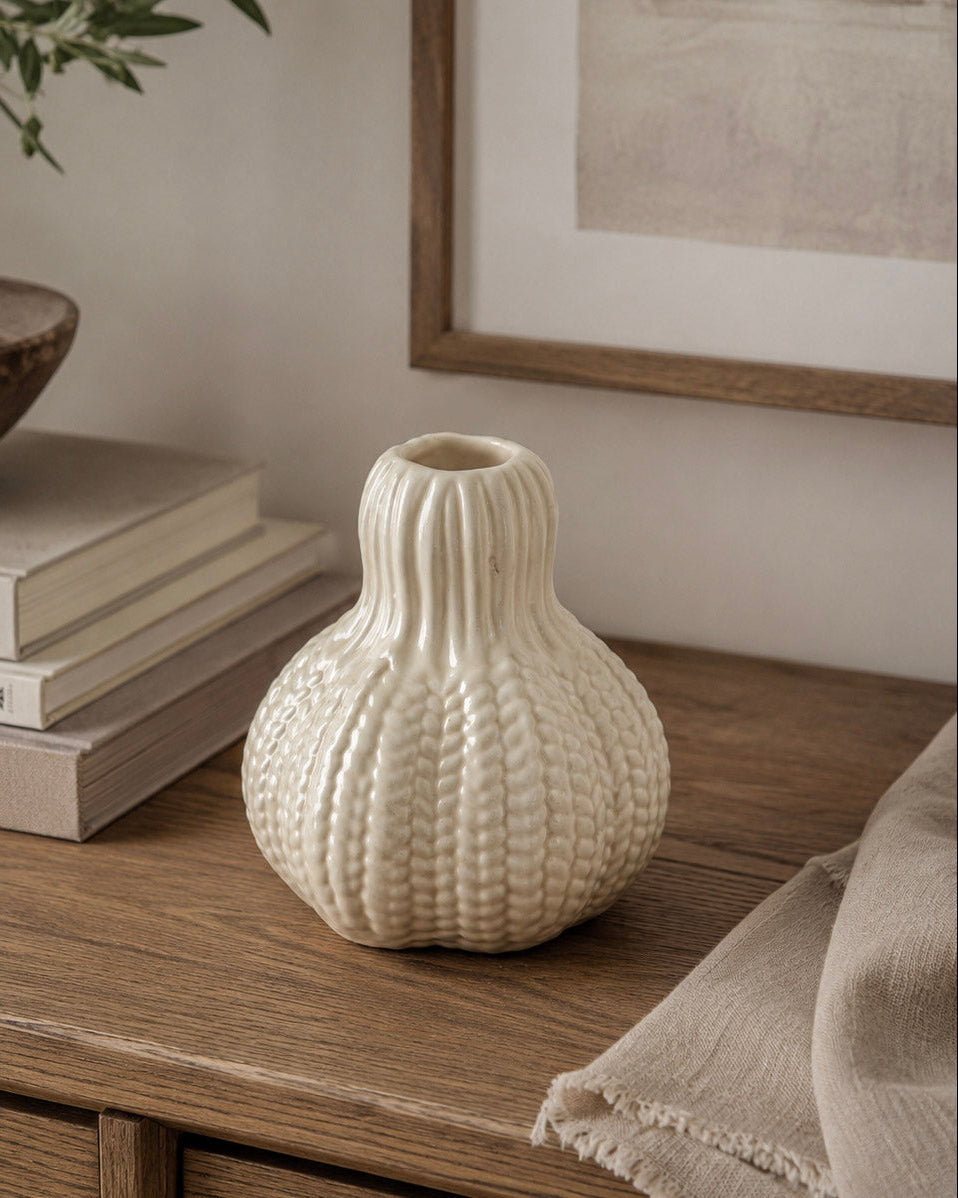 Porcelain Gourd Bud Vase