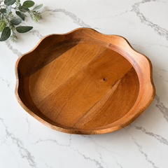 Jackson Mango Wood Scalloped Tray