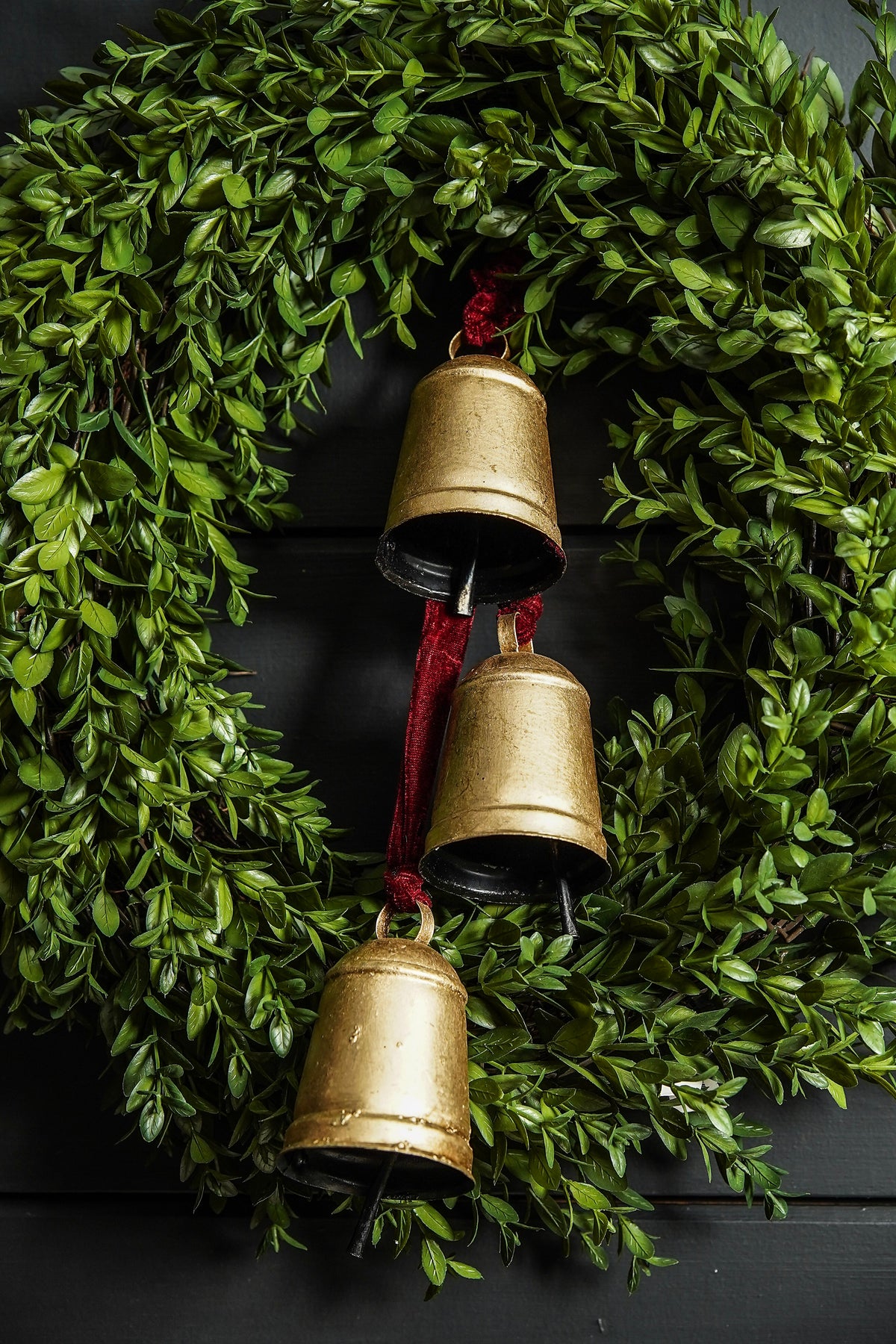 Burgundy Velvet Gold Bell Hanger