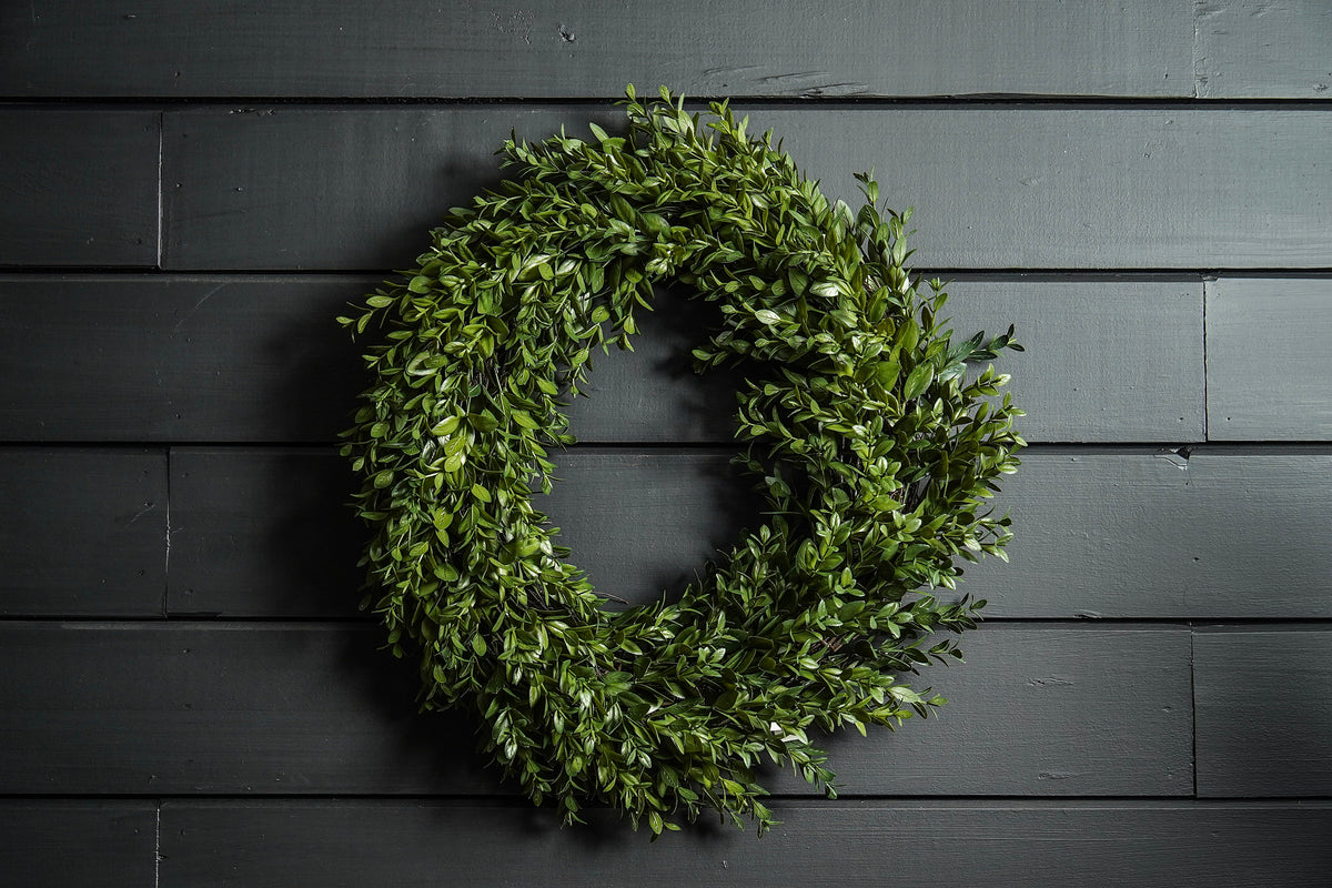 Faux Boxwood Wreath