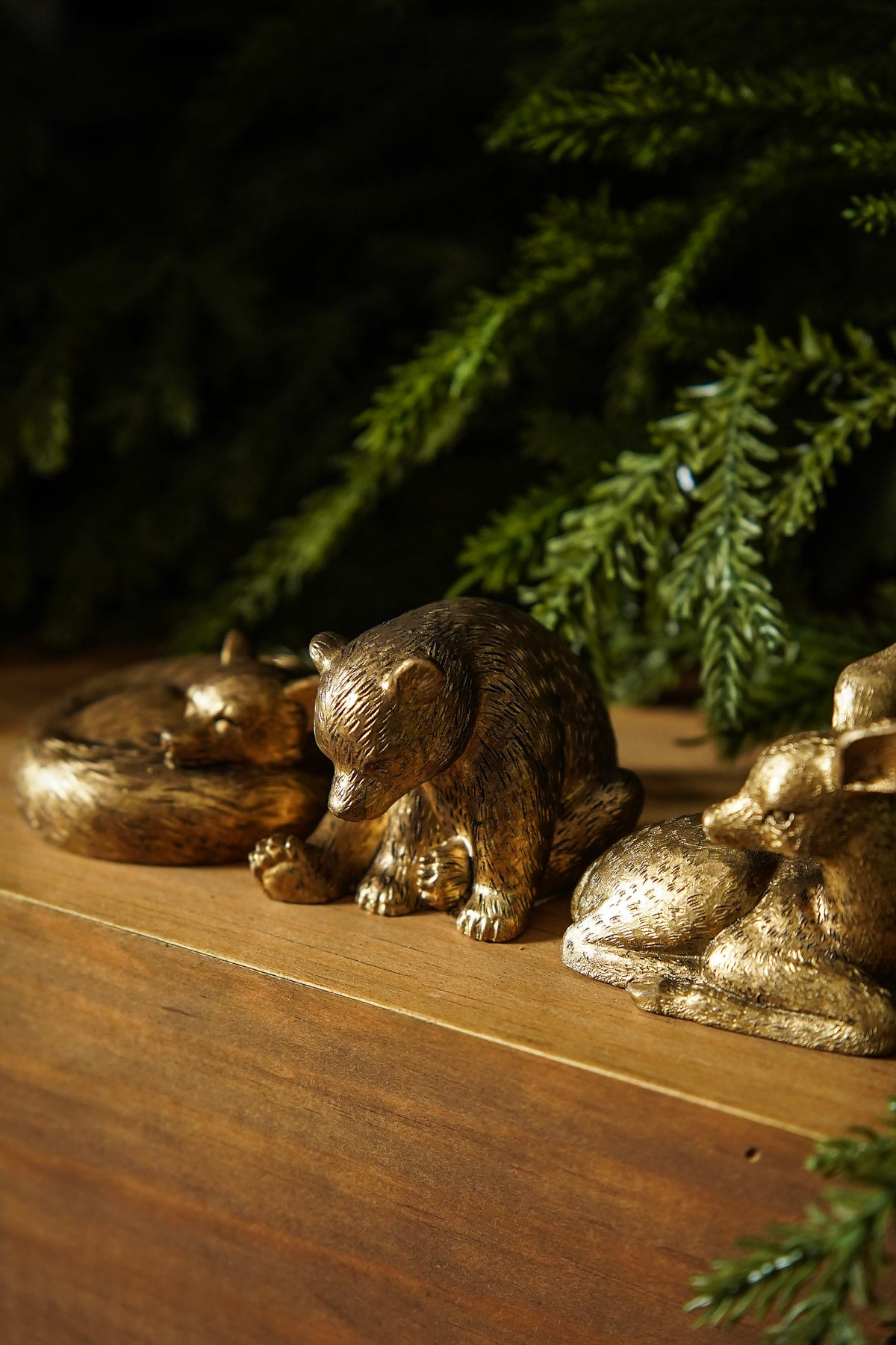 Antique Gold Woodland Animal Figurine
