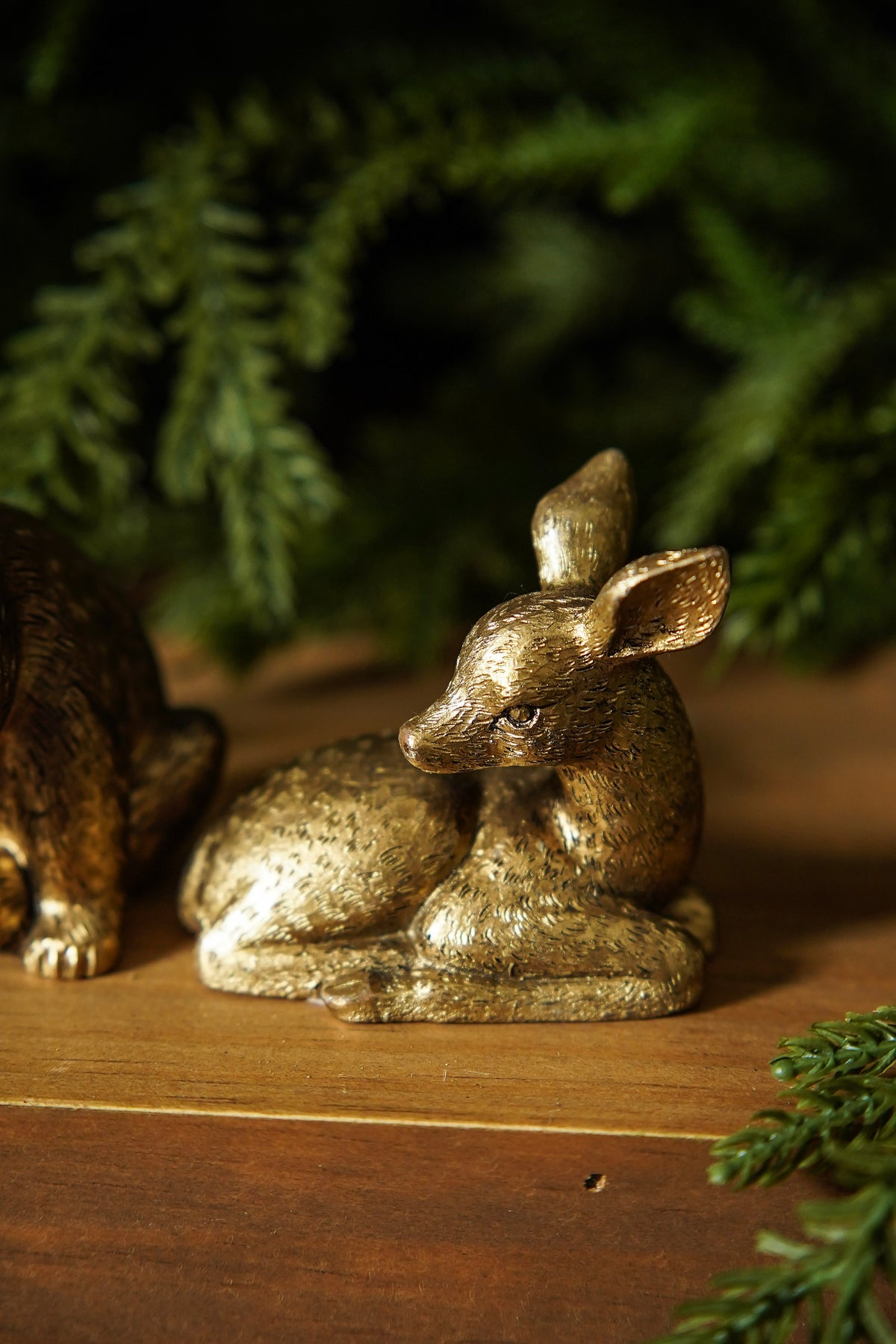 Antique Gold Woodland Animal Figurine