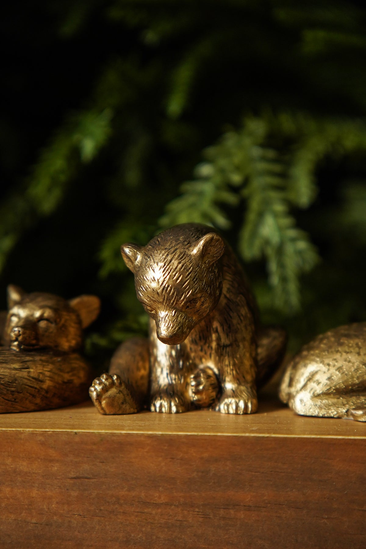 Antique Gold Woodland Animal Figurine