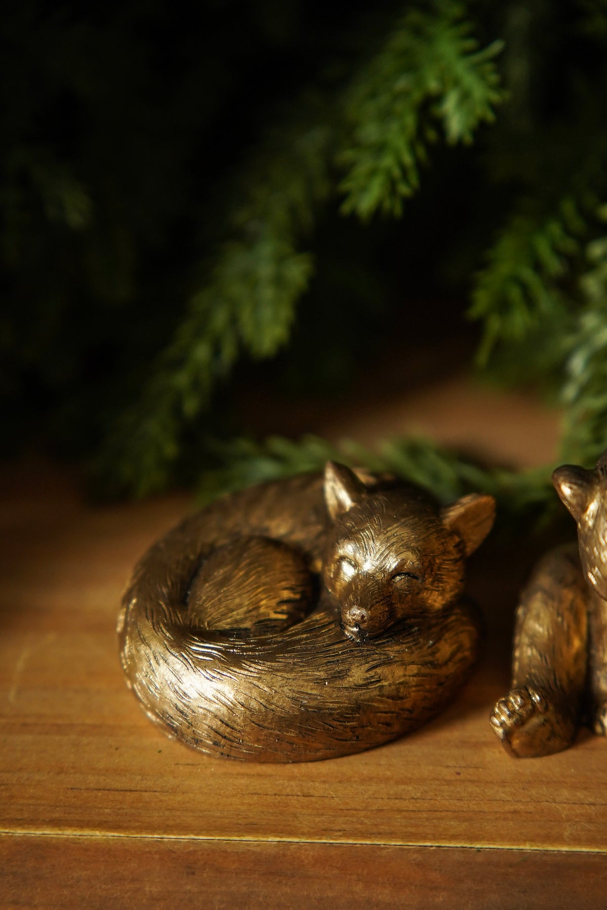 Antique Gold Woodland Animal Figurine