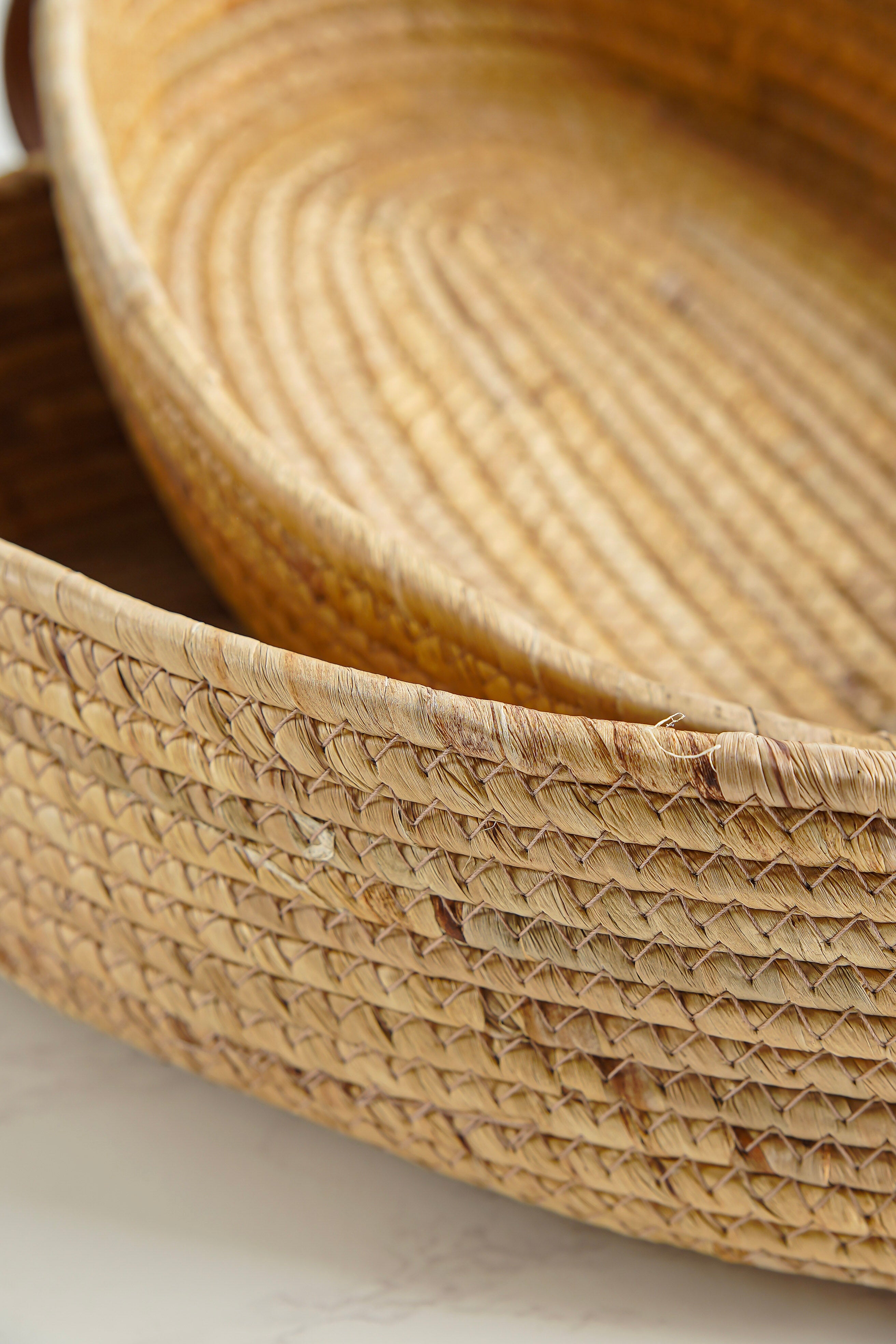 Oval Hand-Woven Seagrass Basket