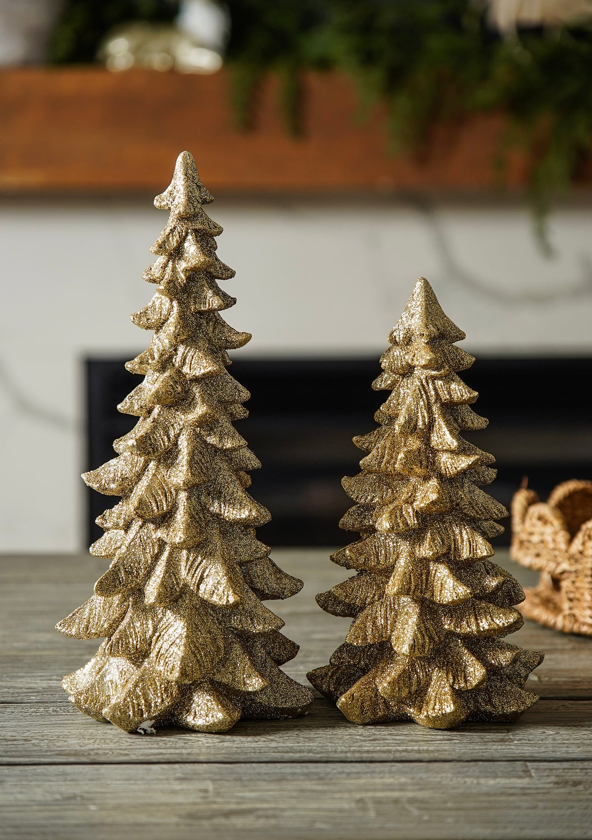Gold Glittered Ceramic Christmas Tree