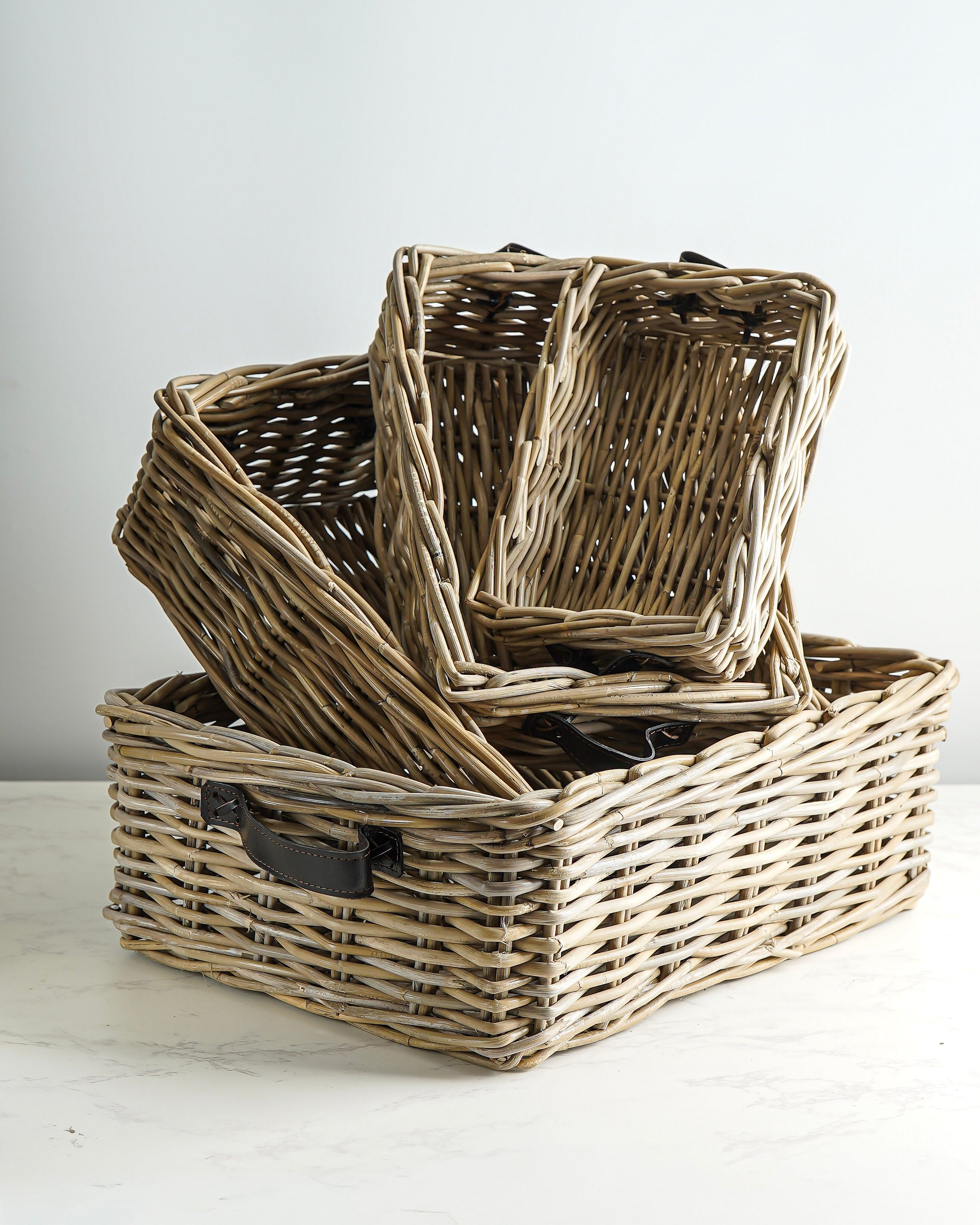 Hand-Woven Rattan Basket