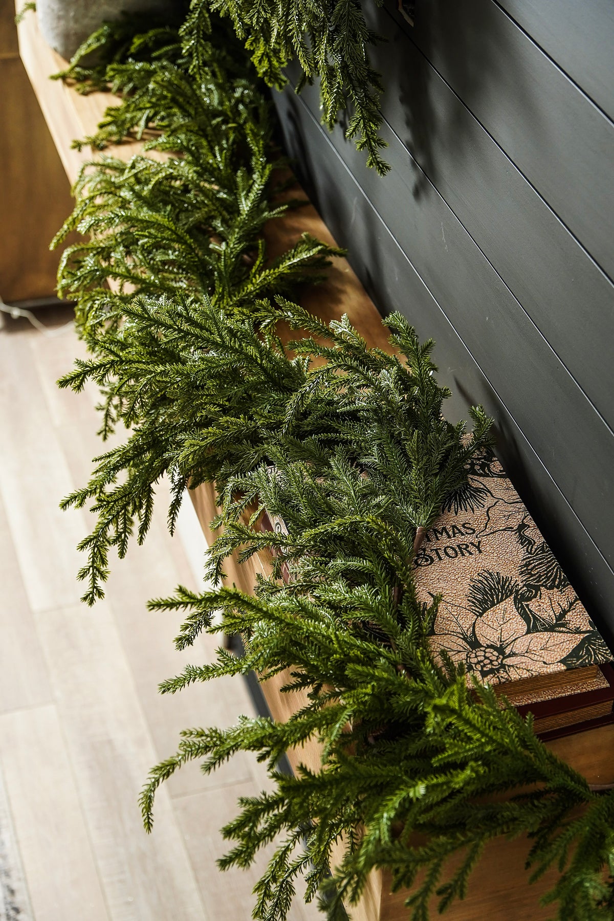 Soft-Touch Cascading Evergreen Garland