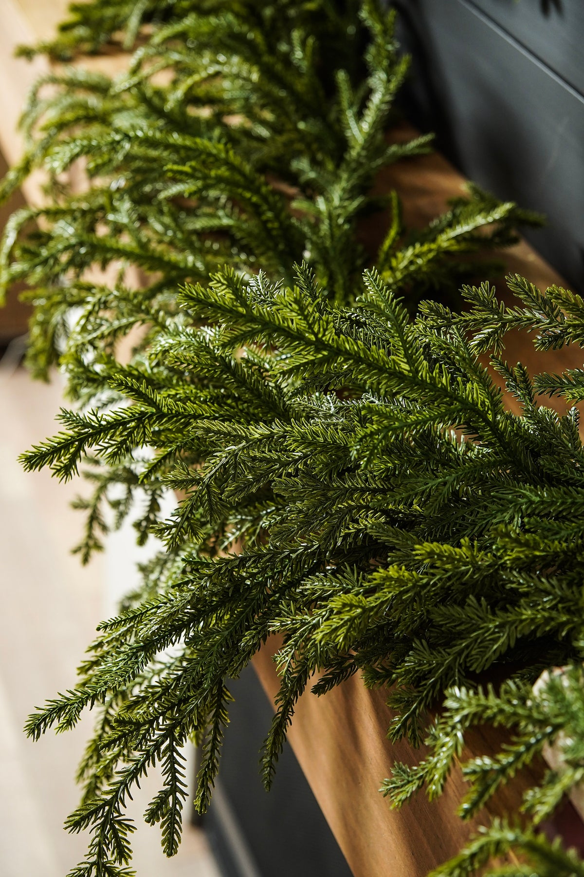 Soft-Touch Cascading Evergreen Garland
