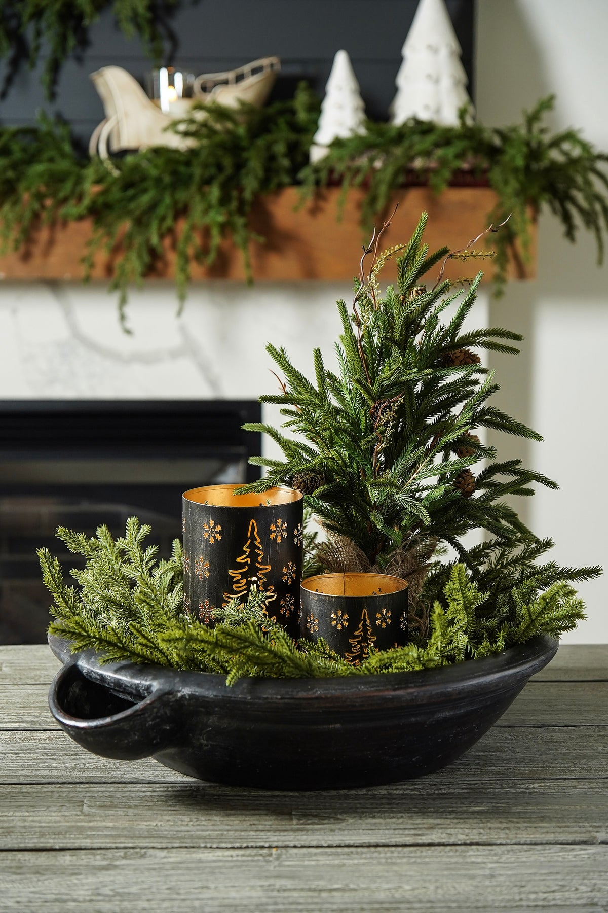 Real Touch Pine Tree with Pinecones