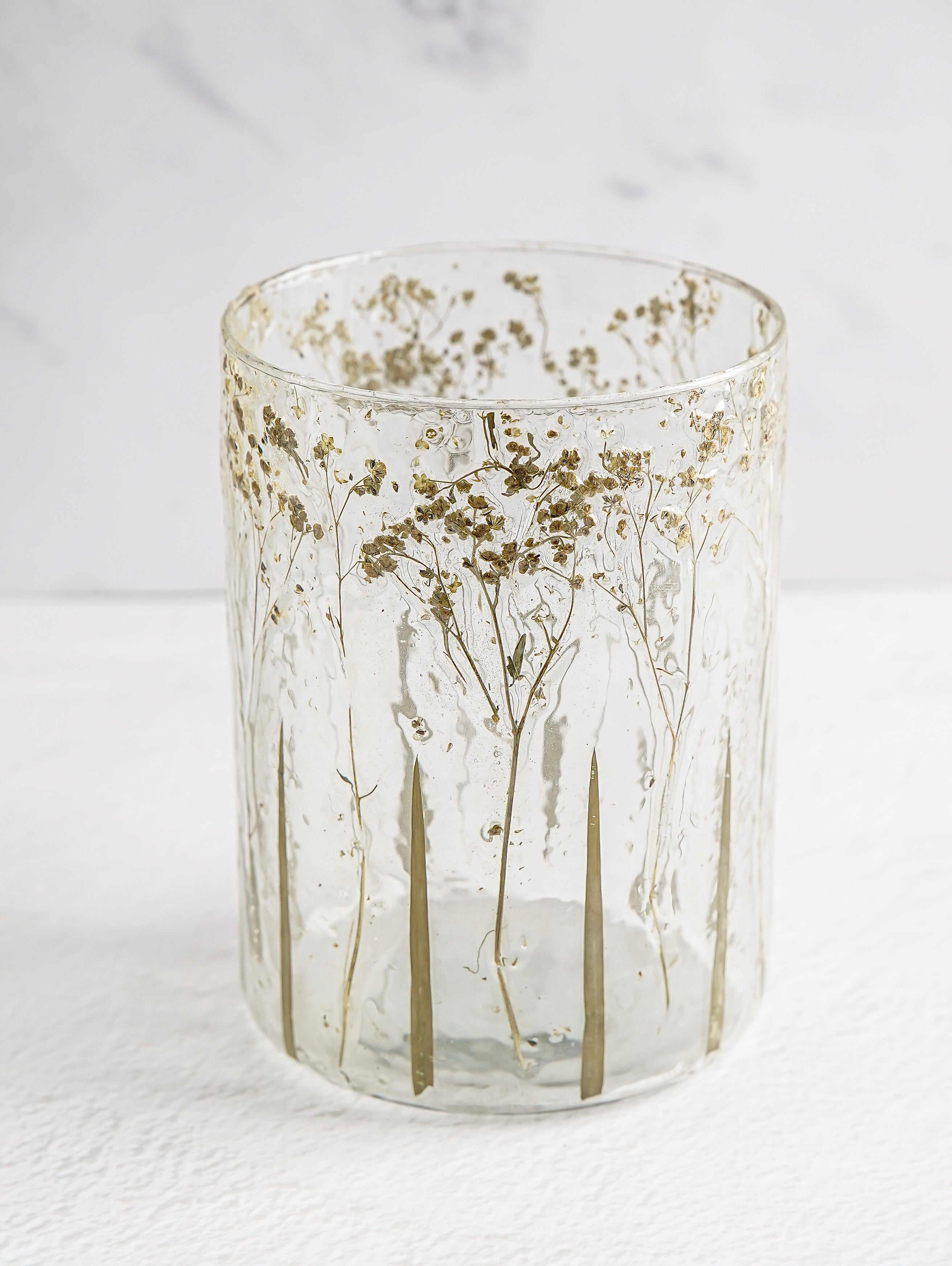Pressed Babies Breath Jar | Large