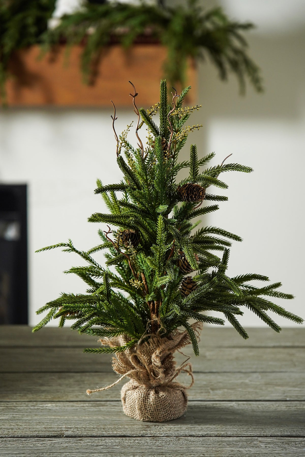 Real Touch Pine Tree with Pinecones