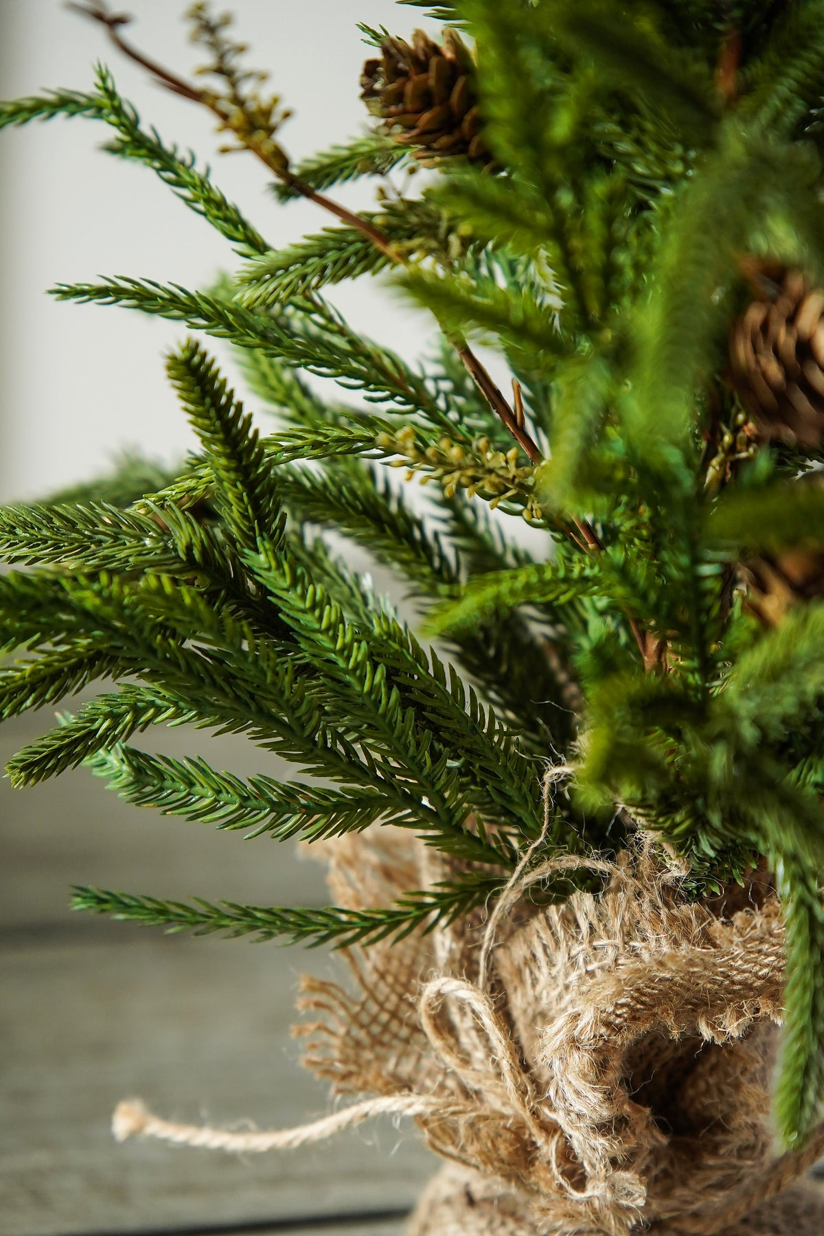 Real Touch Pine Tree with Pinecones