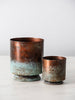Copper Patina Planter Set